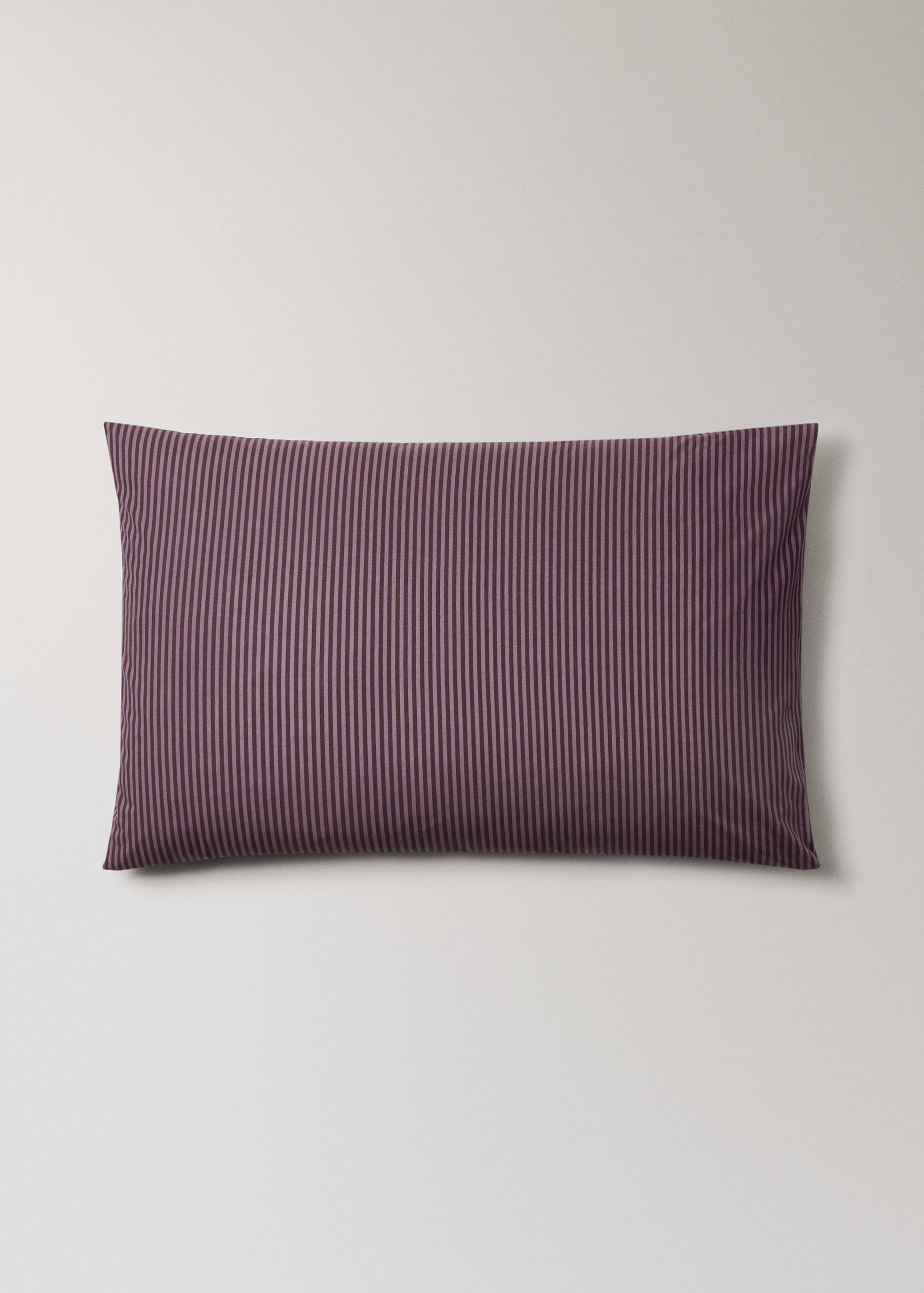 İki adet çizgili perkal pamuklu yastık kılıfı 50x75 cm - Modelsiz ürün