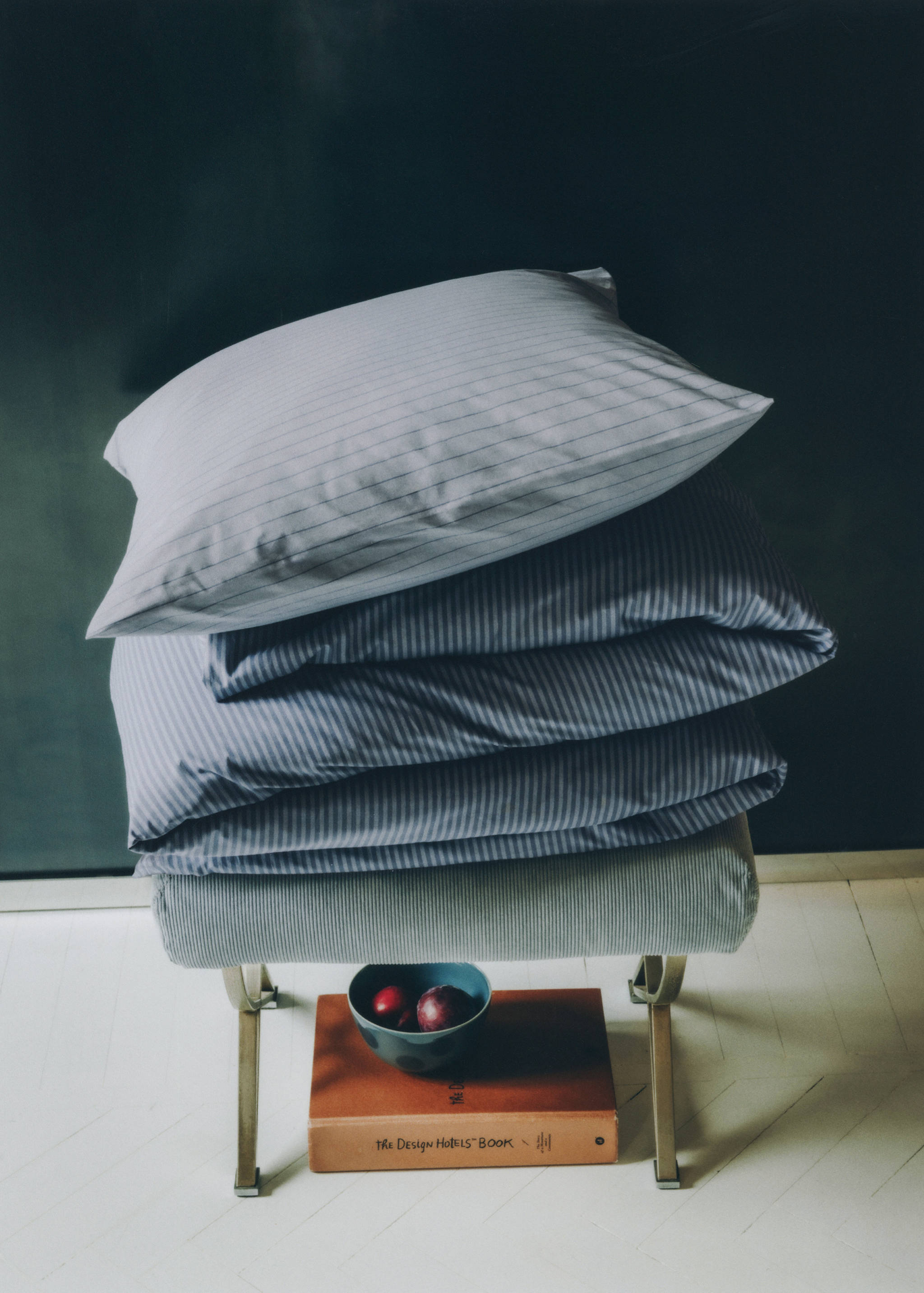 Două huse de pernă din bumbac percal, model cu dungi, 60x60 cm - Detaliu al articolului 6