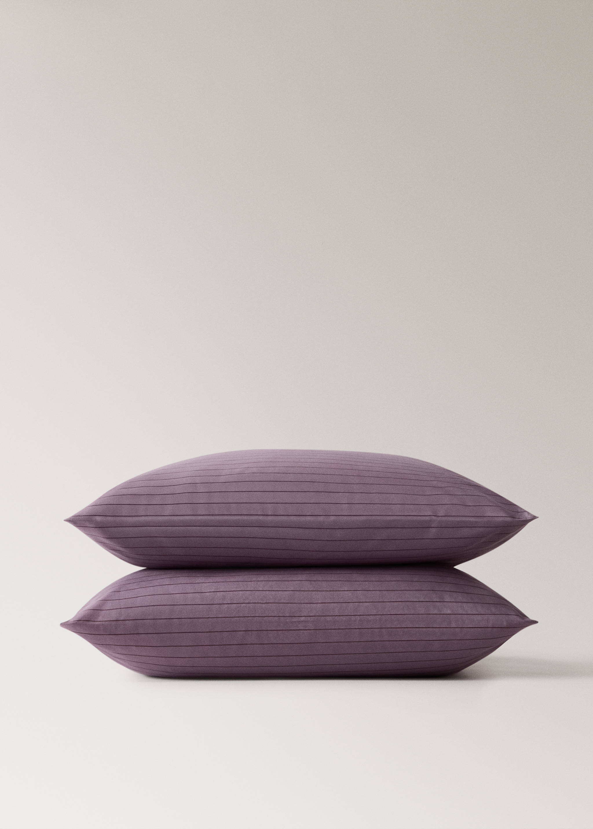 Çizgili perkal pamuklu iki adet yastık kılıfı 60x60 cm - Ürün detayı 1