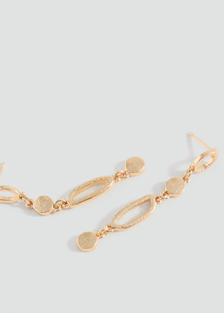 Mixed pendant earrings — Gold
