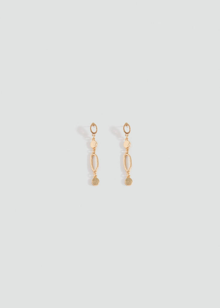 Mixed pendant earrings — Gold