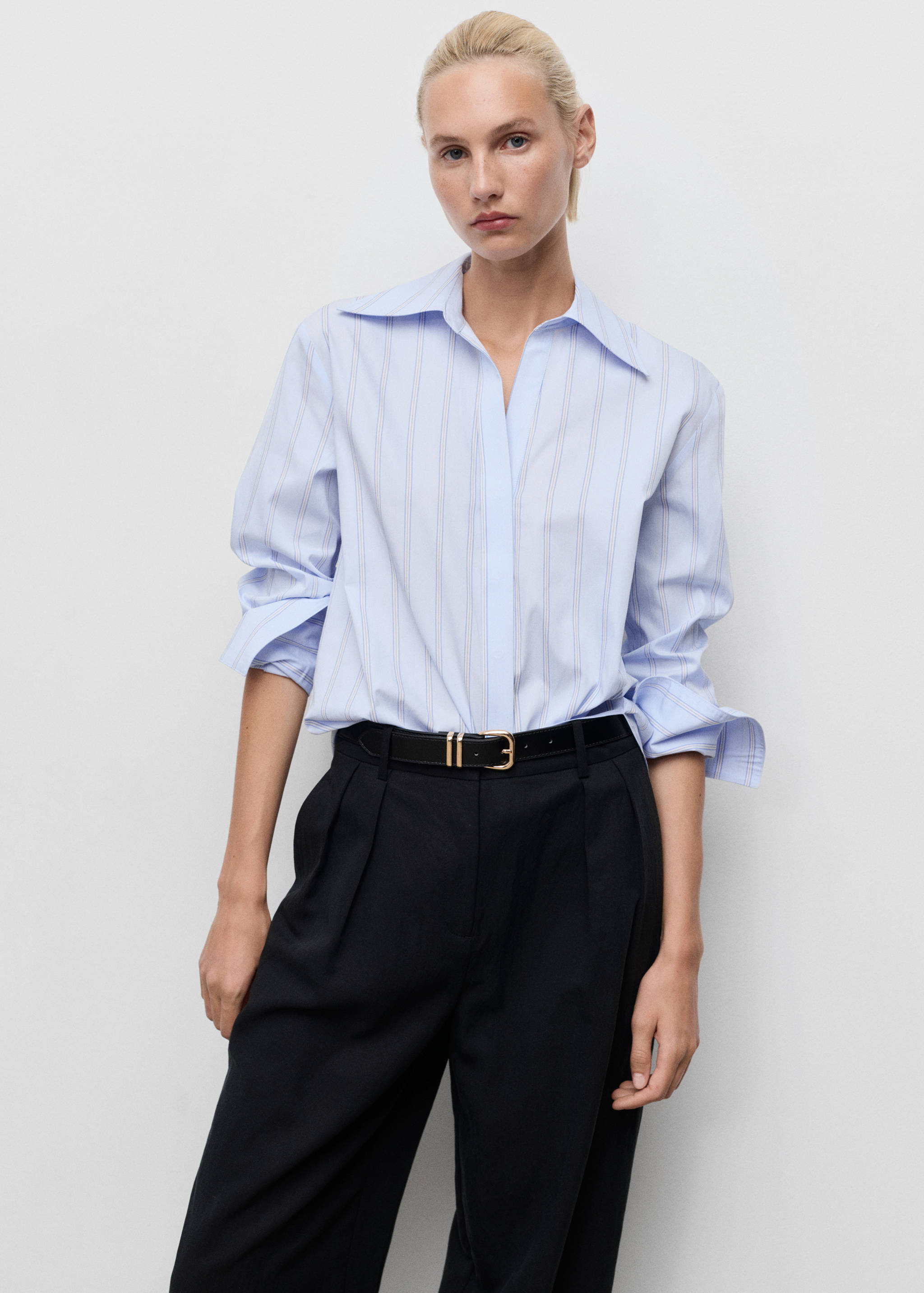 Lapels striped shirt - Medium plane