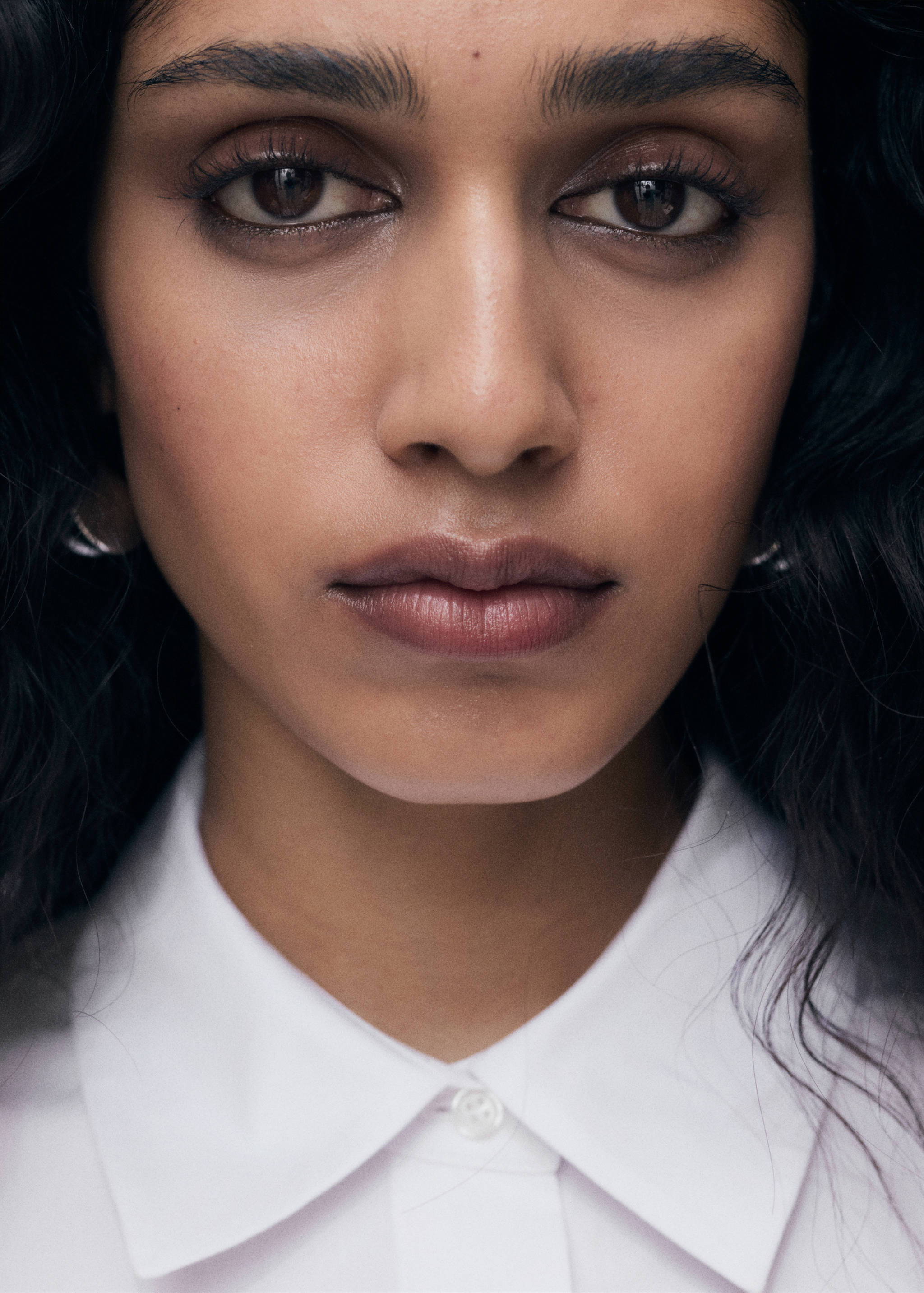 Cropped poplin shirt - Details of the article 1