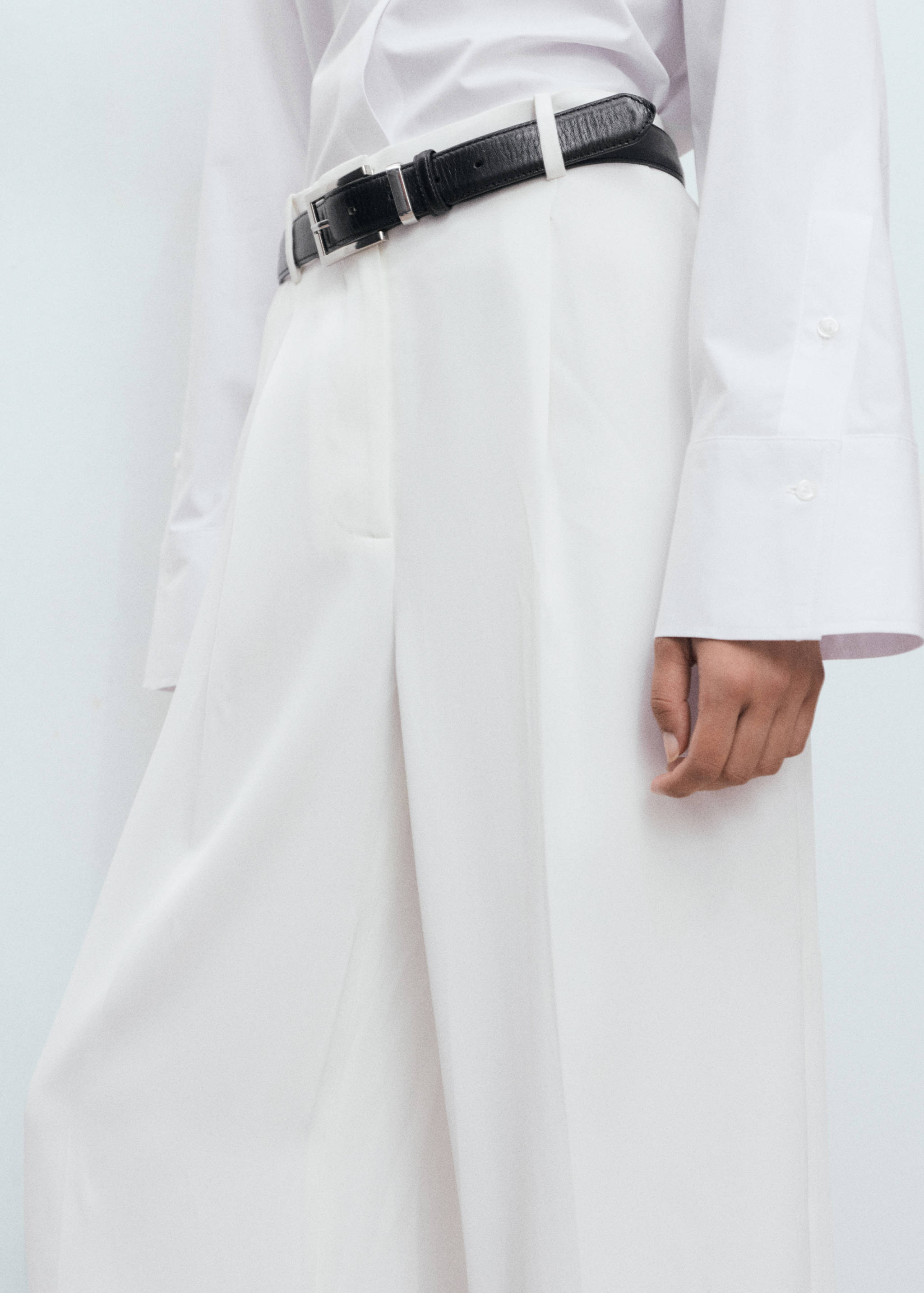 Cropped poplin shirt - Details of the article 6