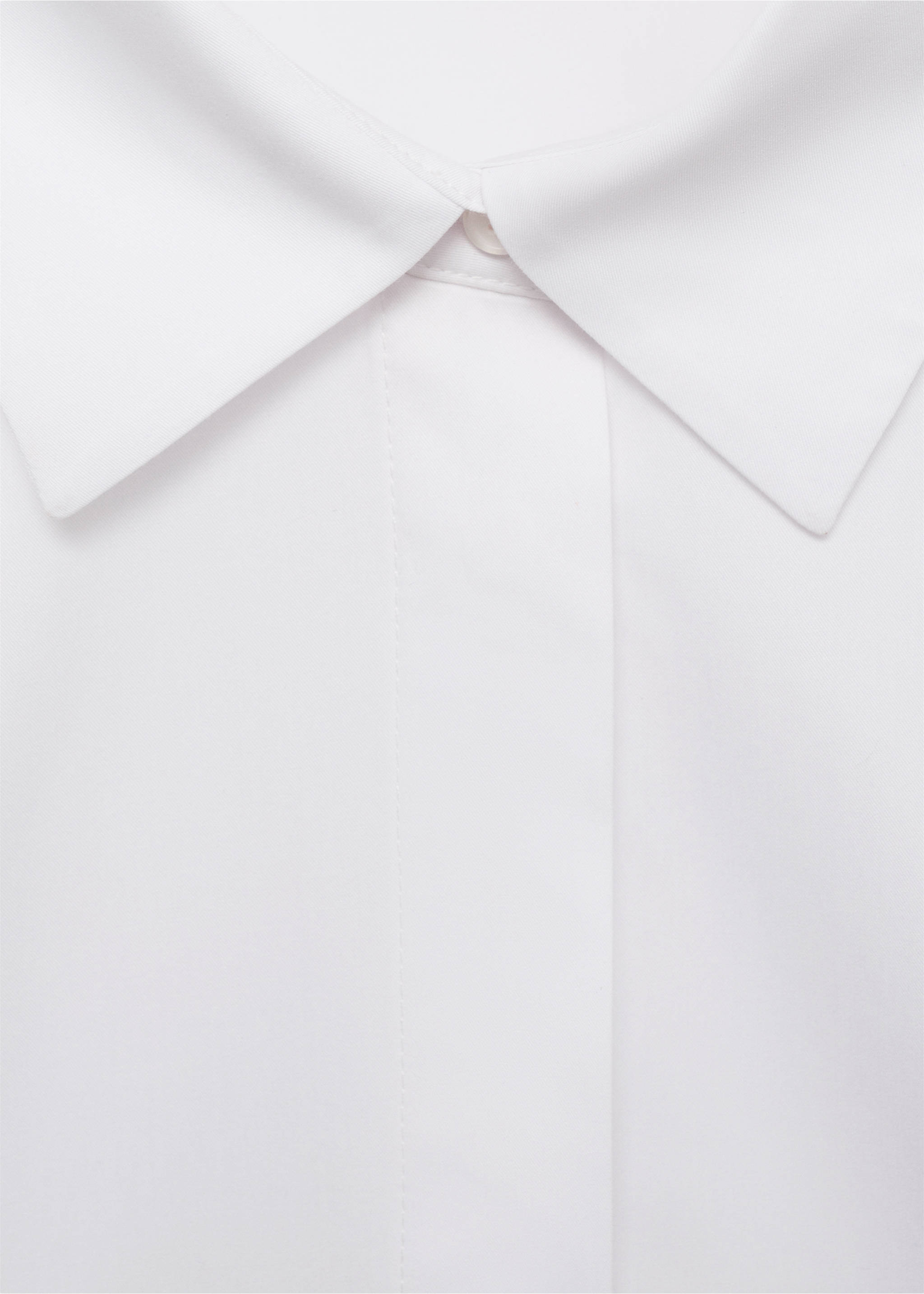 Cropped poplin shirt - Details of the article 8, Off White. Ref: 17024082-00.