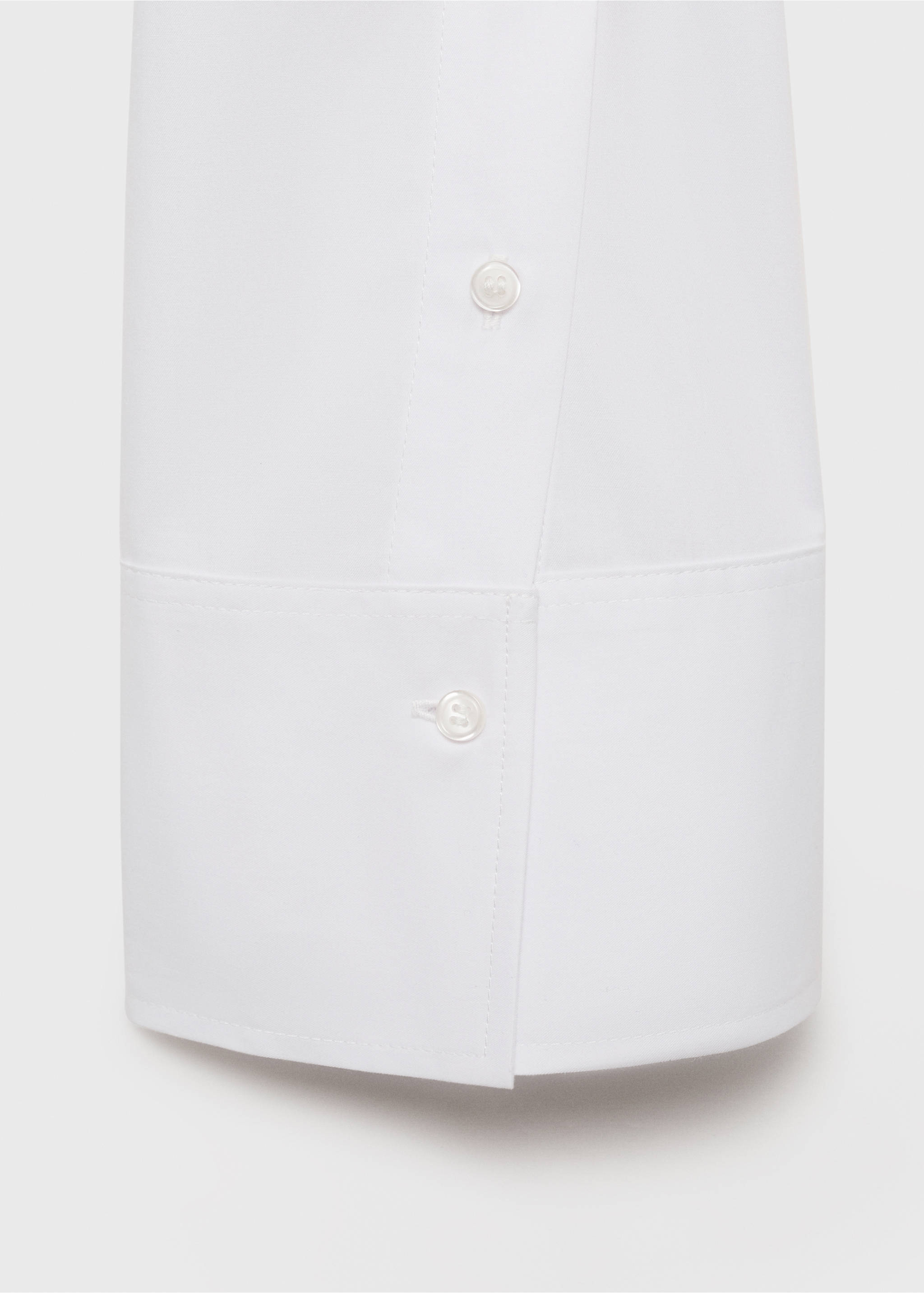 Cropped poplin shirt - Details of the article 0, Off White. Ref: 17024082-00.
