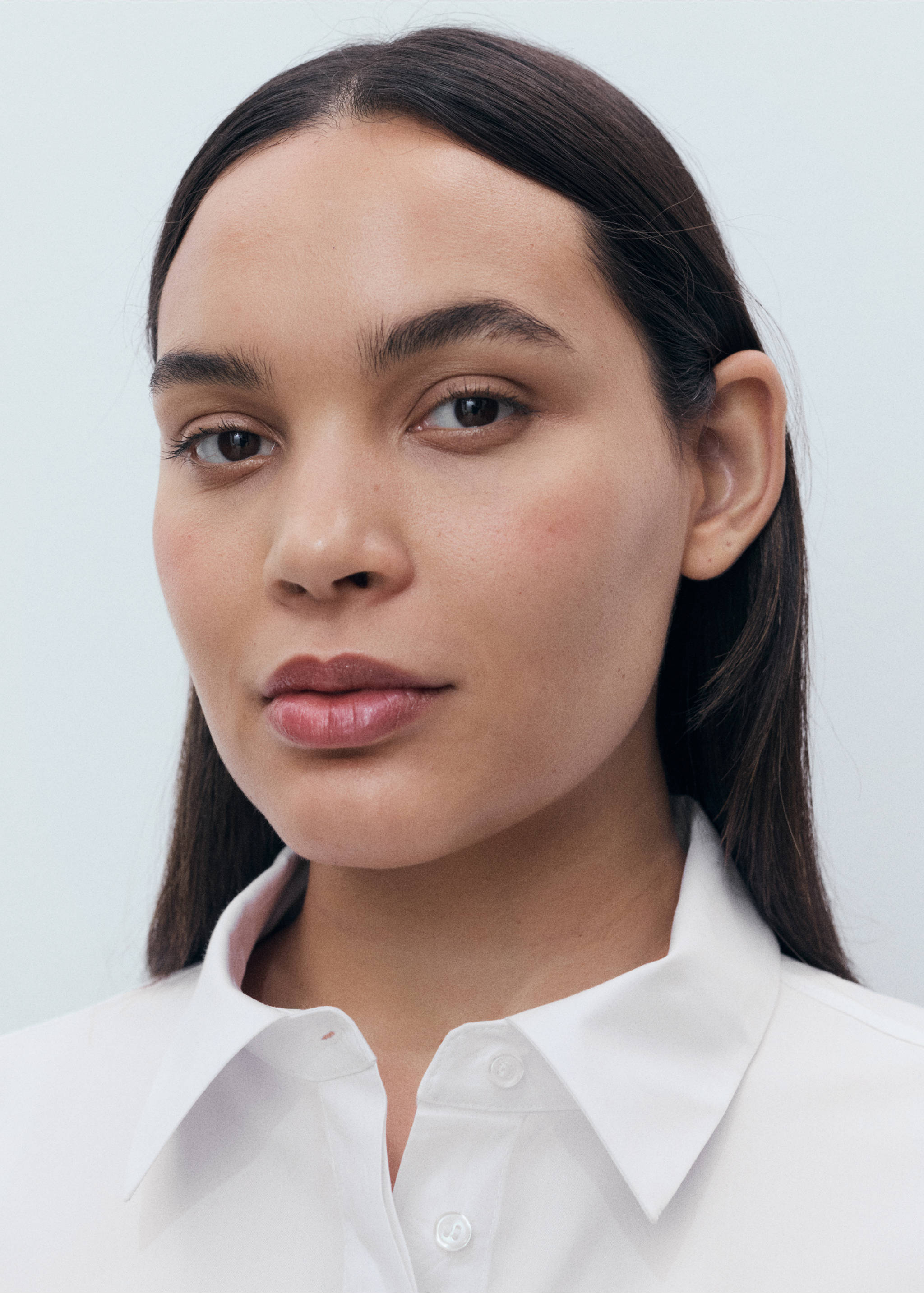 Cropped poplin shirt - Details of the article 4, Off White. Ref: 17024082-00.