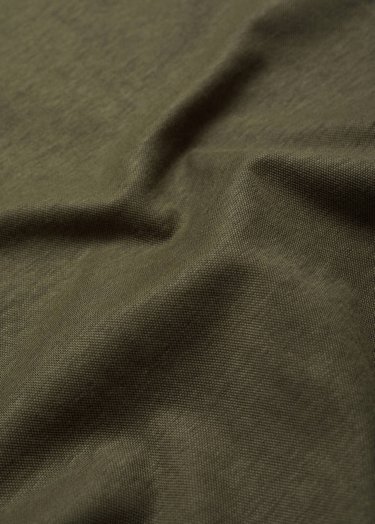 Straight-fit trousers with elastic waist — Khaki
