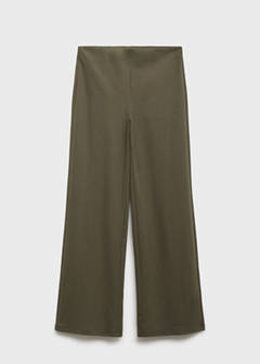 Straight-fit trousers with elastic waist — Khaki 6