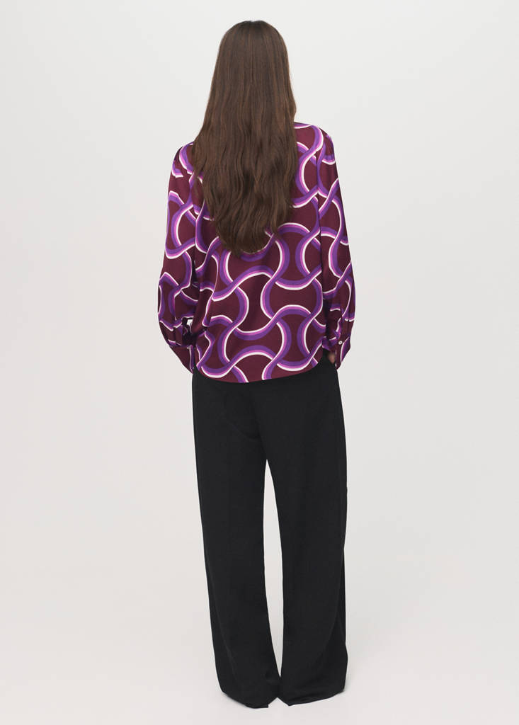 Shirt with abstract print — Purple