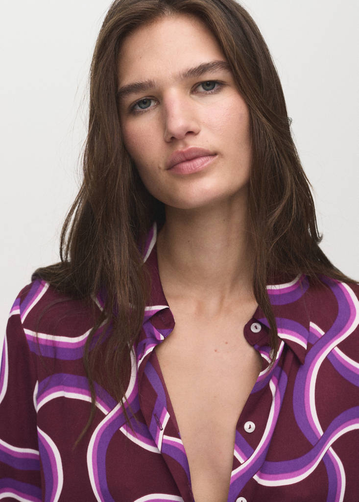 Shirt with abstract print — Purple
