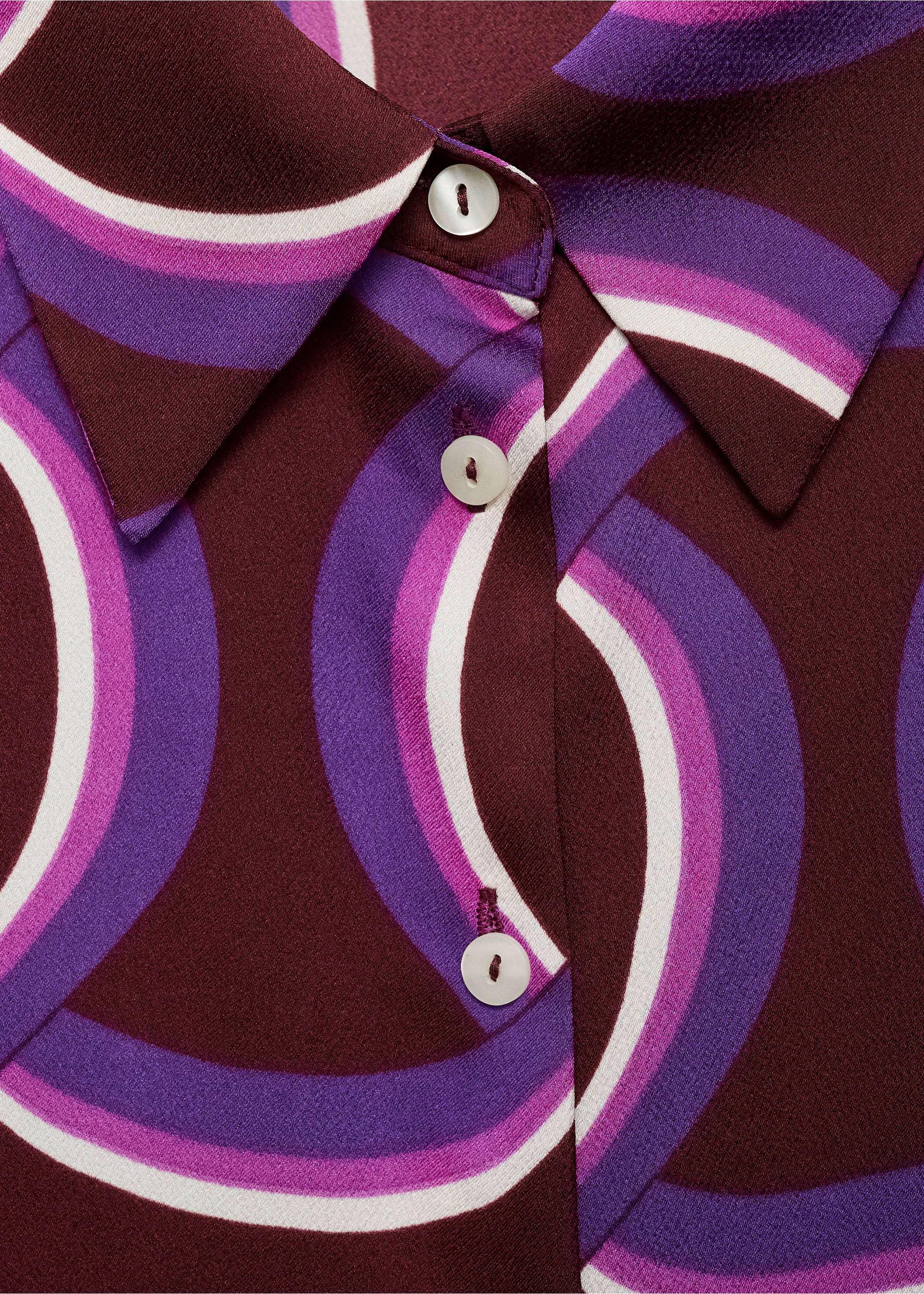 Chemise à imprimé abstrait - Détail de l'article 8, Violet. Ref: 17024086-00.