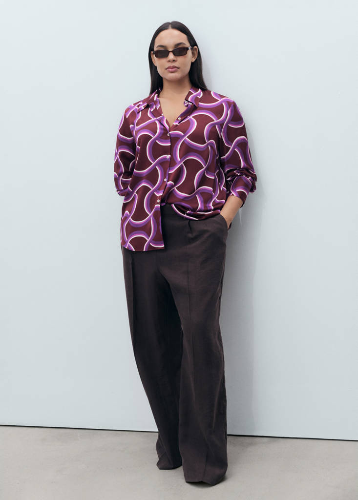 Shirt with abstract print — Purple