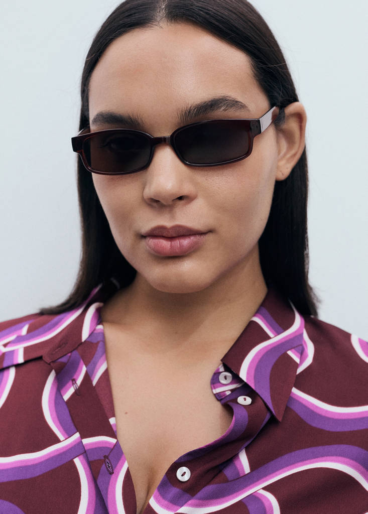 Shirt with abstract print — Purple