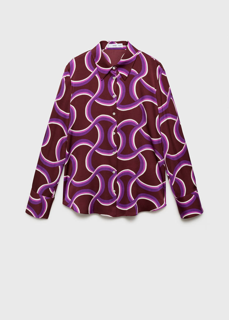 Shirt with abstract print — Purple