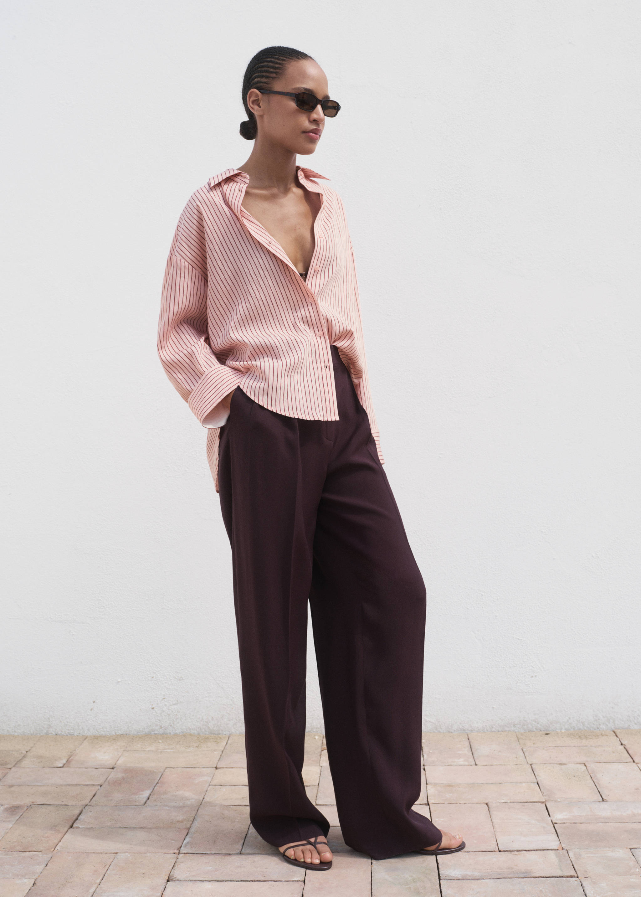 Chemise à rayures oversize - Plan général