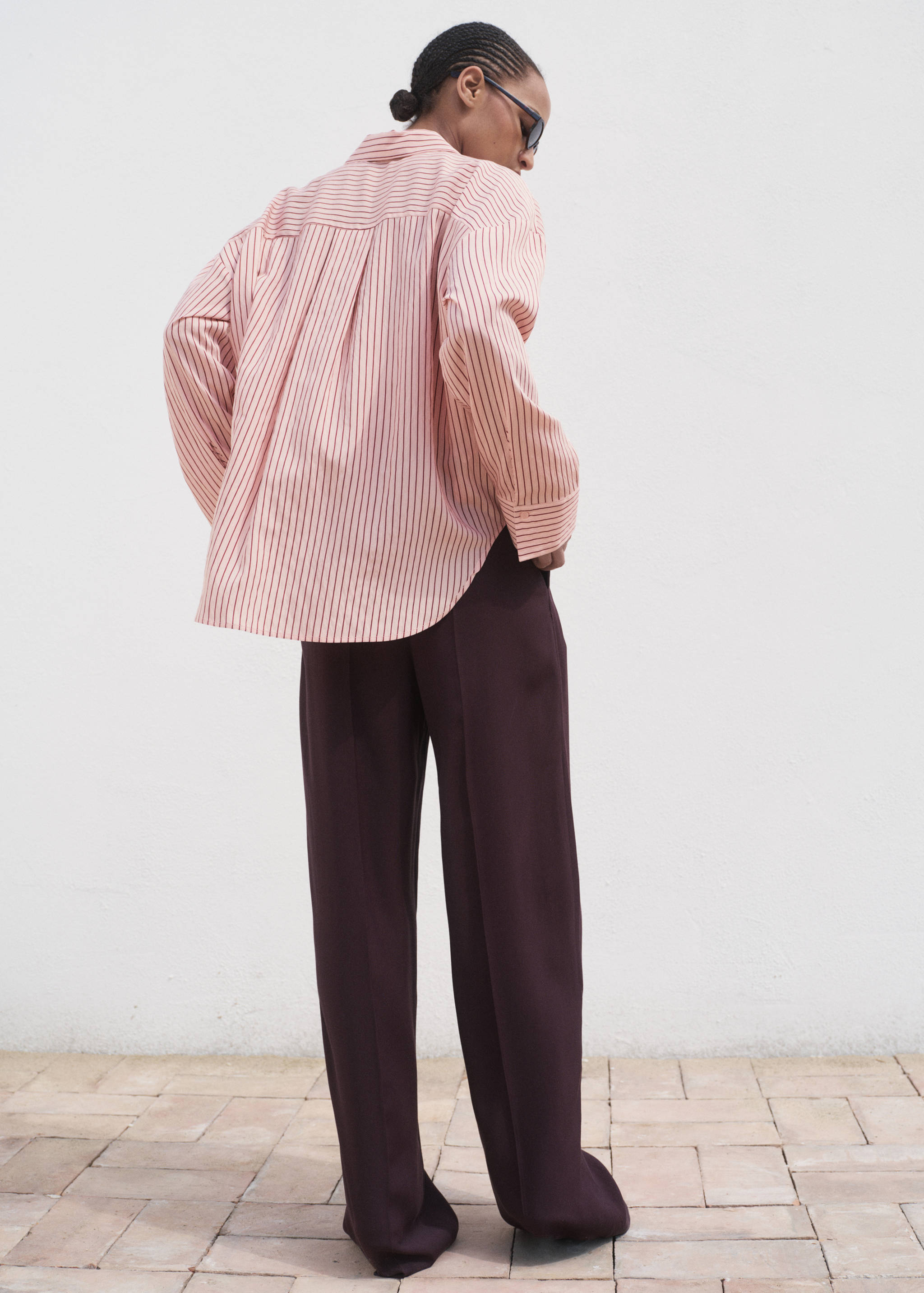 Chemise à rayures oversize - Verso de l’article