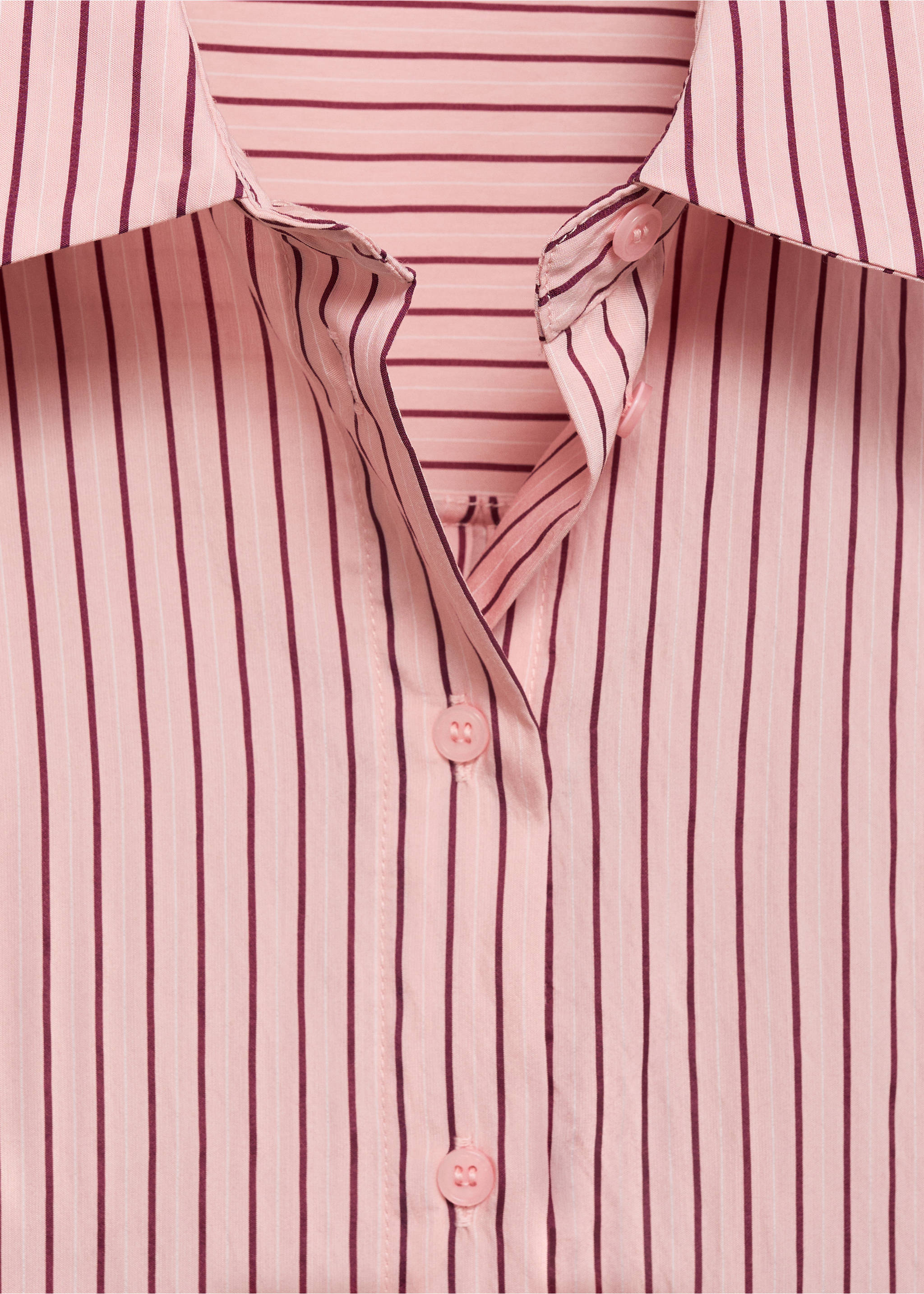 Chemise à rayures oversize - Détail de l'article 8, Rose. Ref: 17024094-00.
