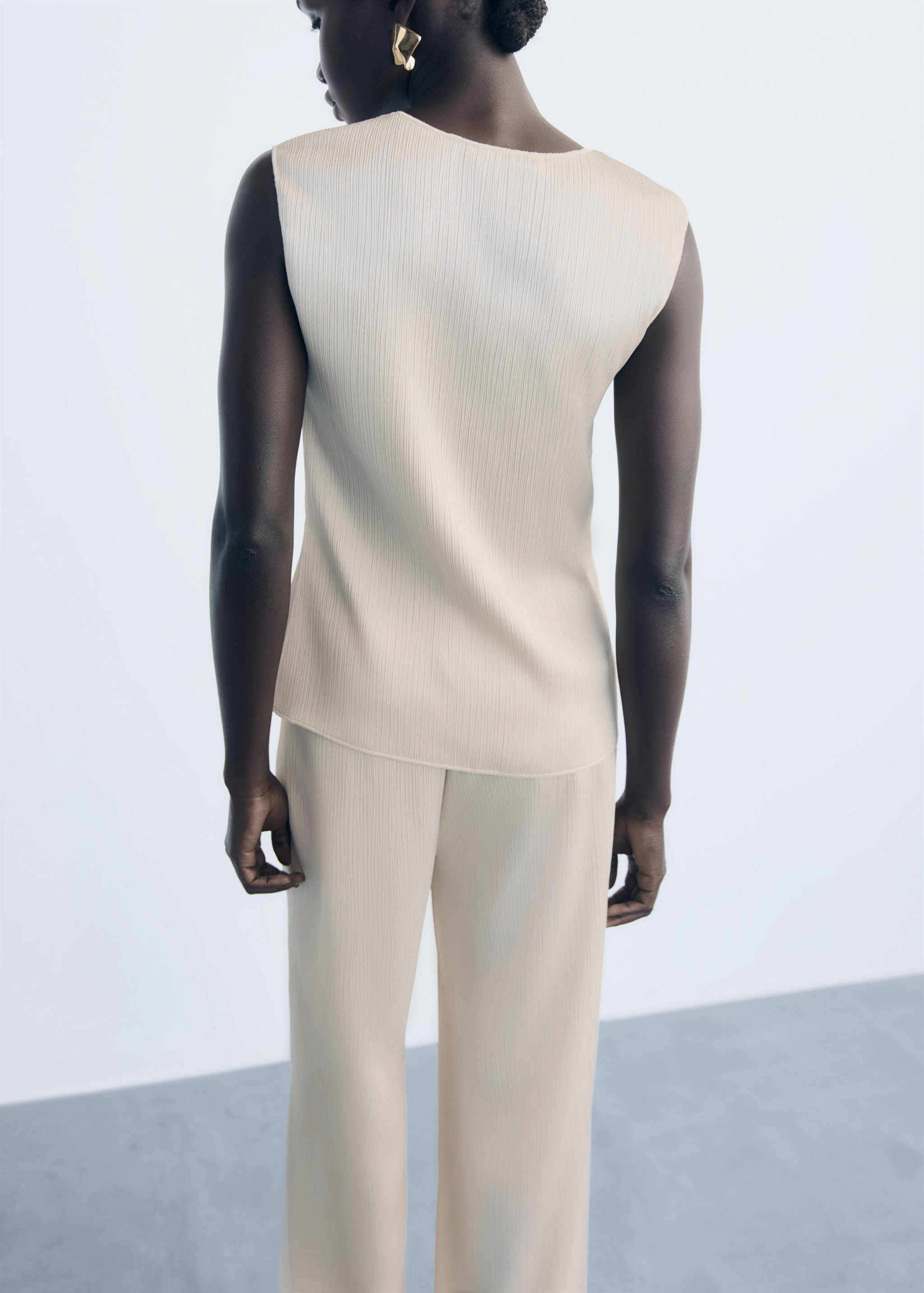 Top maglia plissettato - Retro dell'articolo