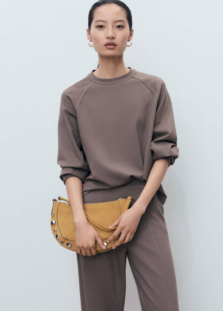 Jogger trousers with elastic waist — Medium Brown