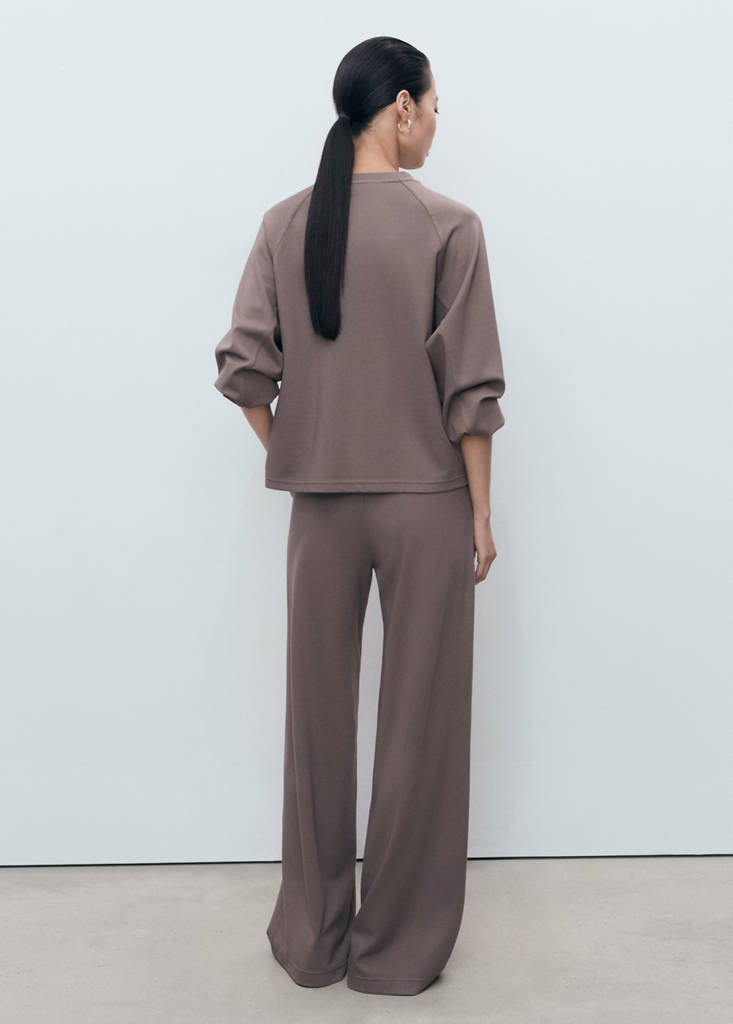 Jogger trousers with elastic waist — Medium Brown
