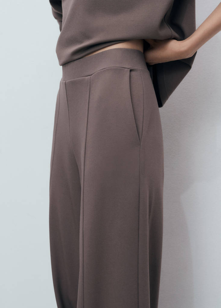 Jogger trousers with elastic waist — Medium Brown
