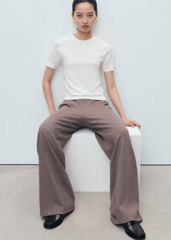 Jogger trousers with elastic waist — Medium Brown 5