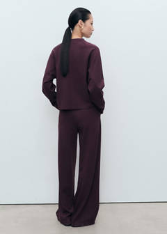 Jogger trousers with elastic waist — Burgundy 3