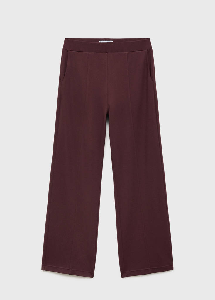 Jogger trousers with elastic waist — Burgundy