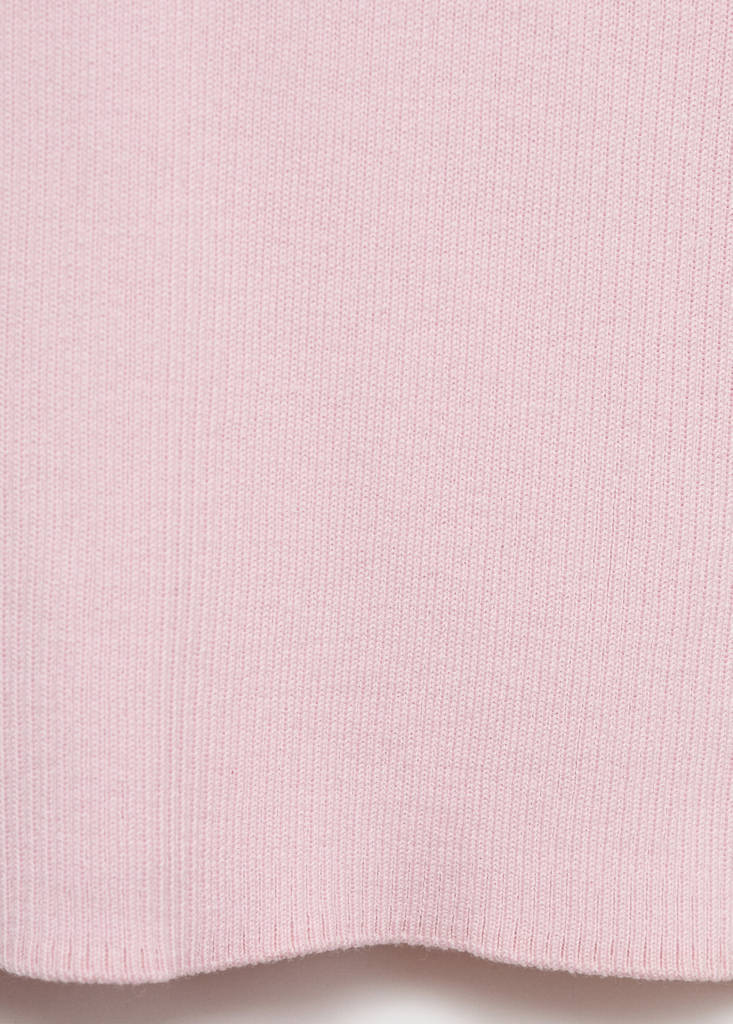 Short-sleeved ribbed sweater — Pastel Pink