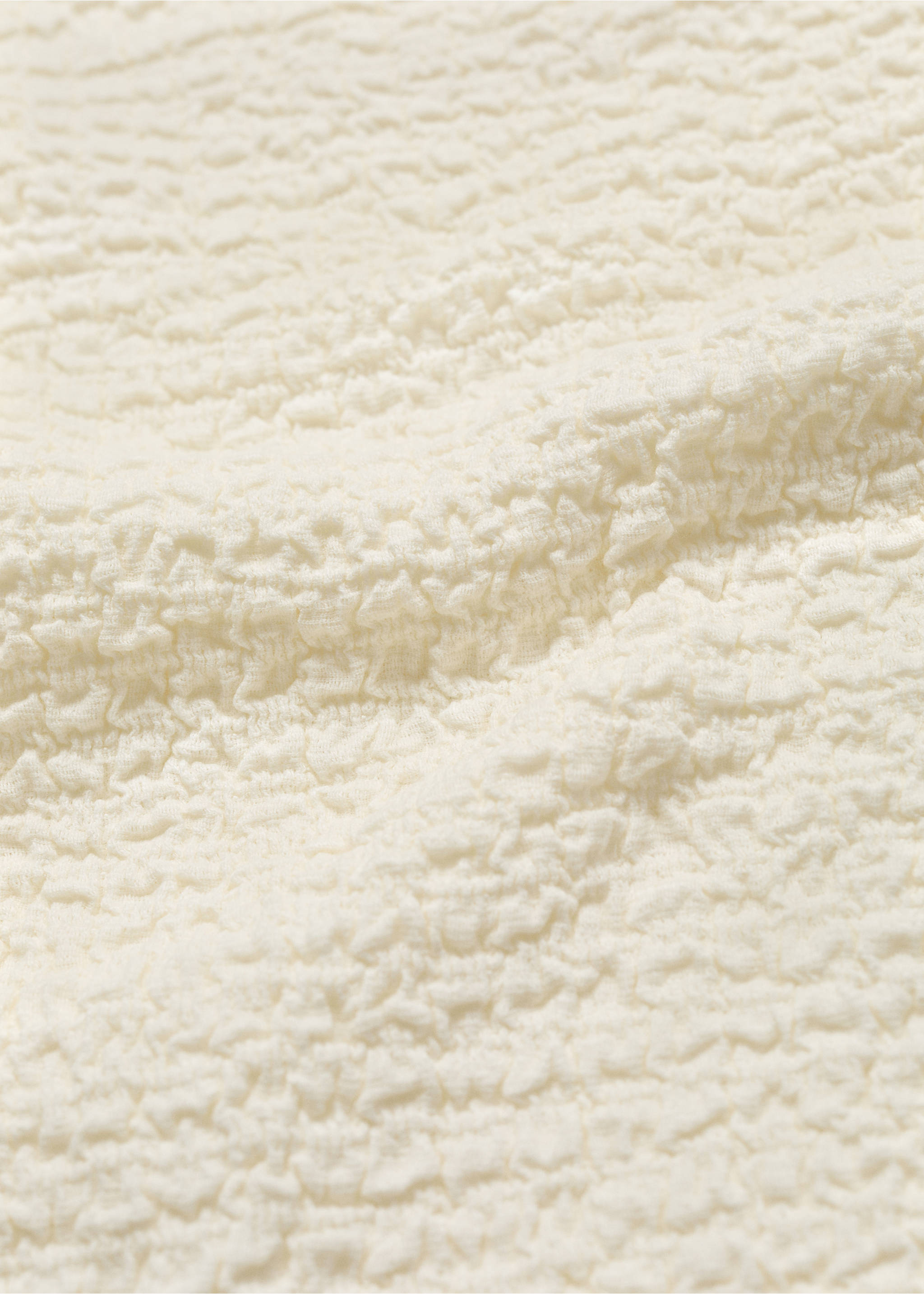 Top coton texturé - Détail de l'article 8, Blanc cassé. Ref: 17024101-00.