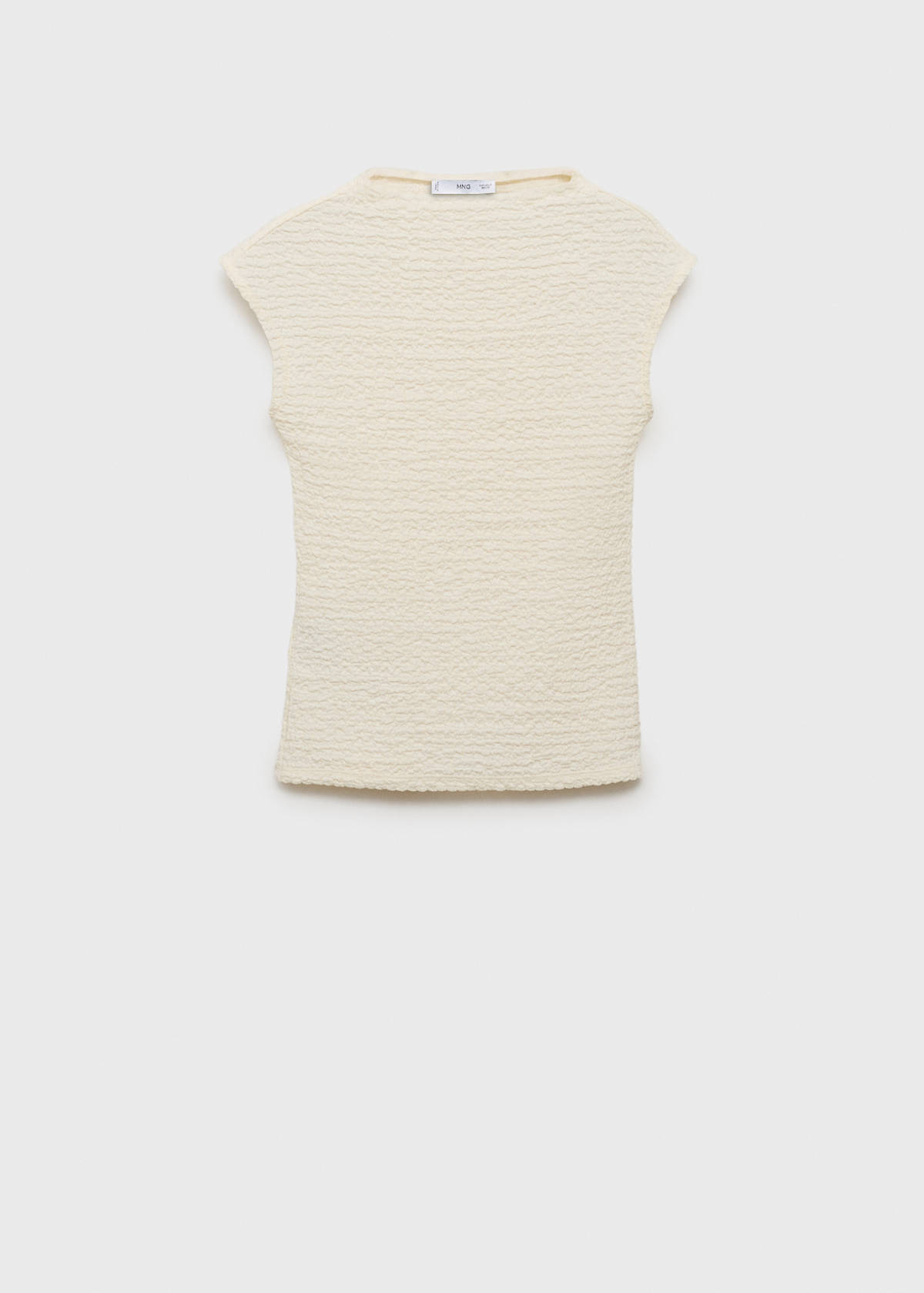 Textured cotton top — Off White