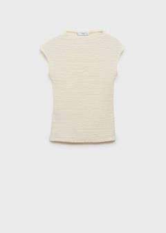 Textured cotton top — Off White 6