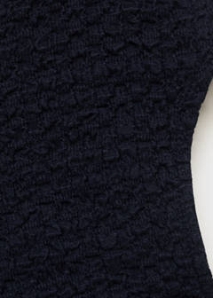 Textured cotton top — Navy 11
