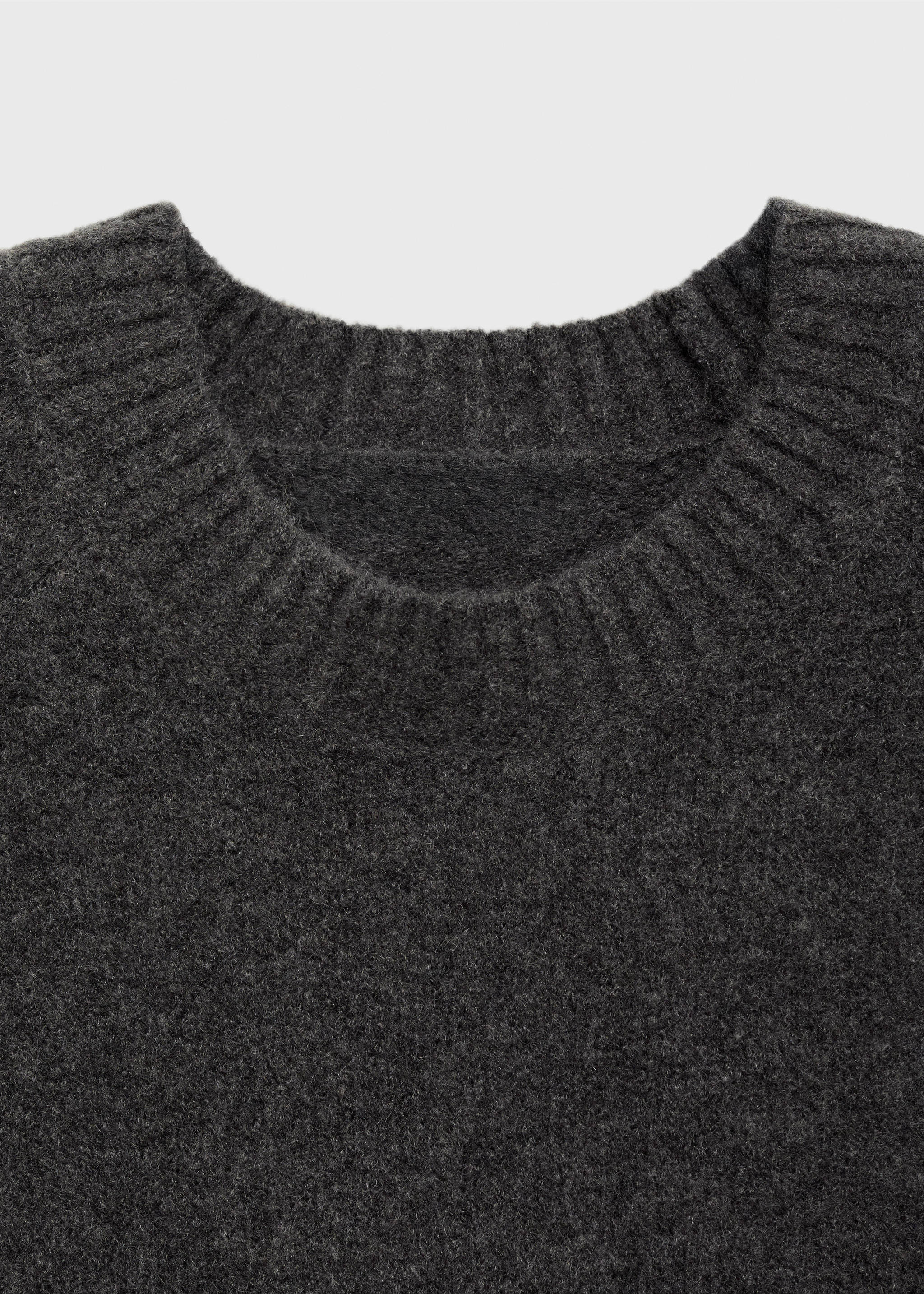 Sweater rajut leher bulat - Rincian barang 8, Arang. Ref: 17024102-00.