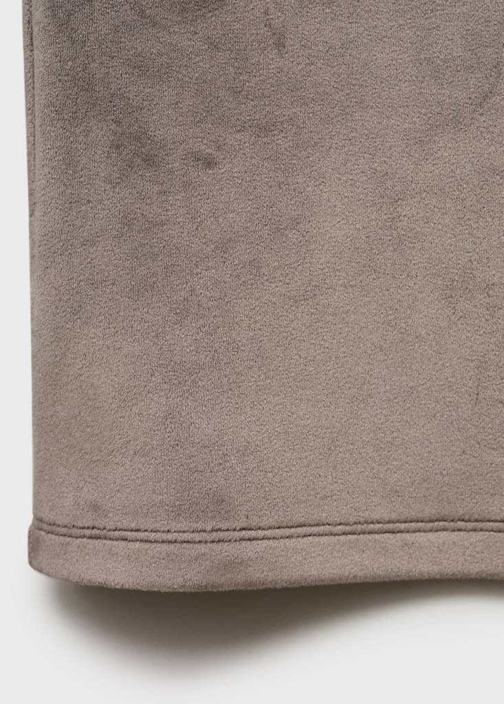 Soft-touch velour trousers — Medium Brown