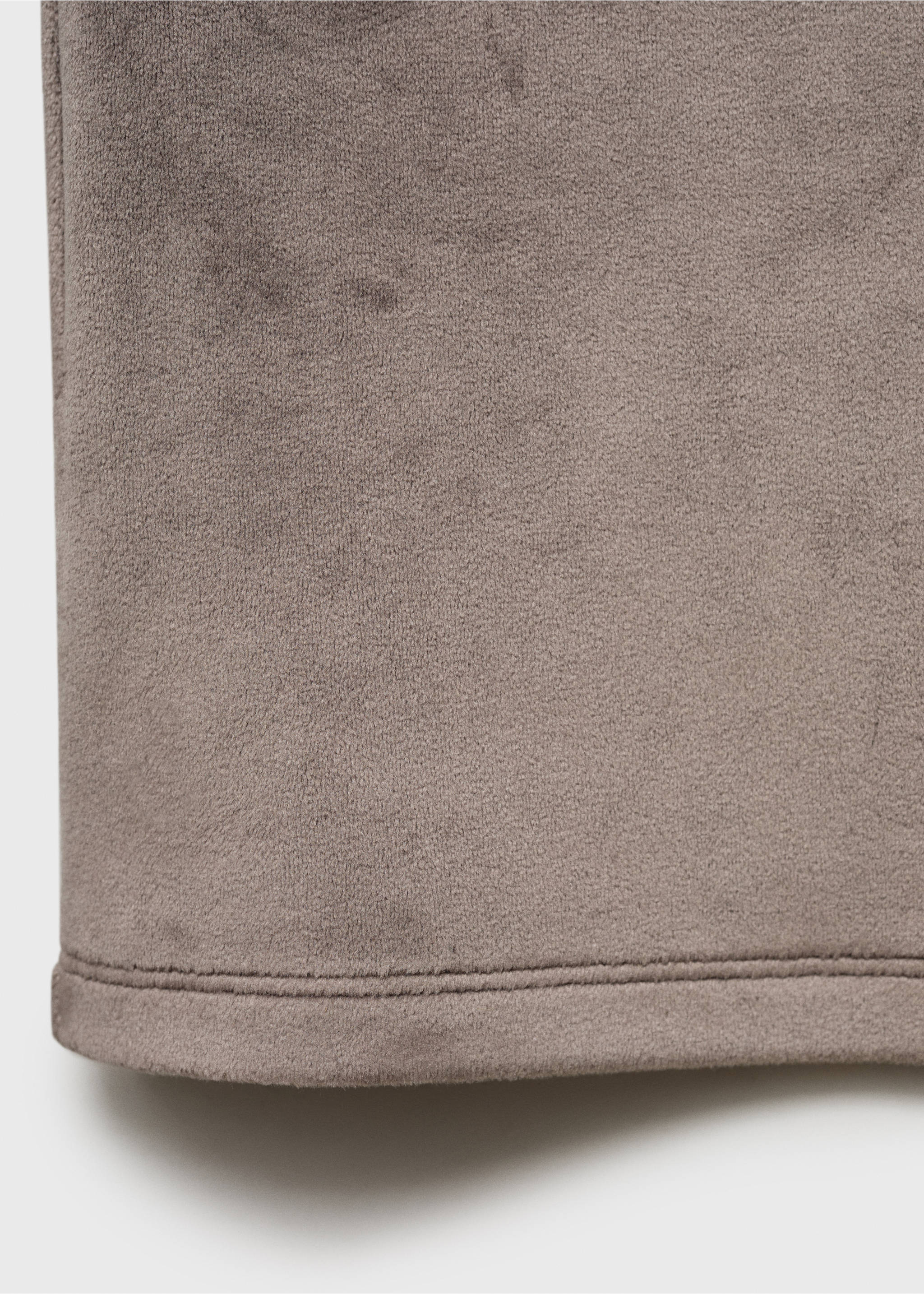Taupe pyjama trousers fabric detail showing soft velvety texture., Medium Brown. Ref: 17024105-00.