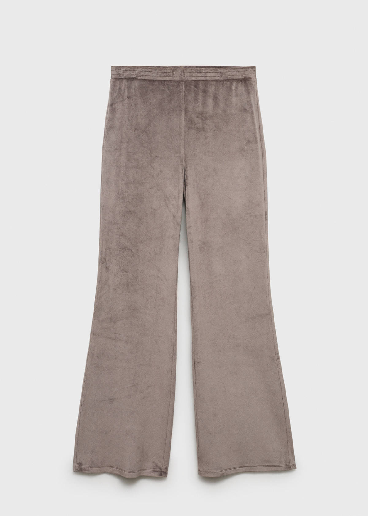 Soft-touch velour trousers — Medium Brown