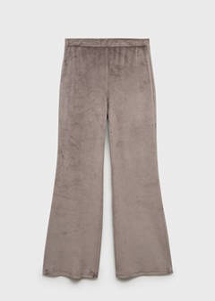 Soft-touch velour trousers — Medium Brown 6