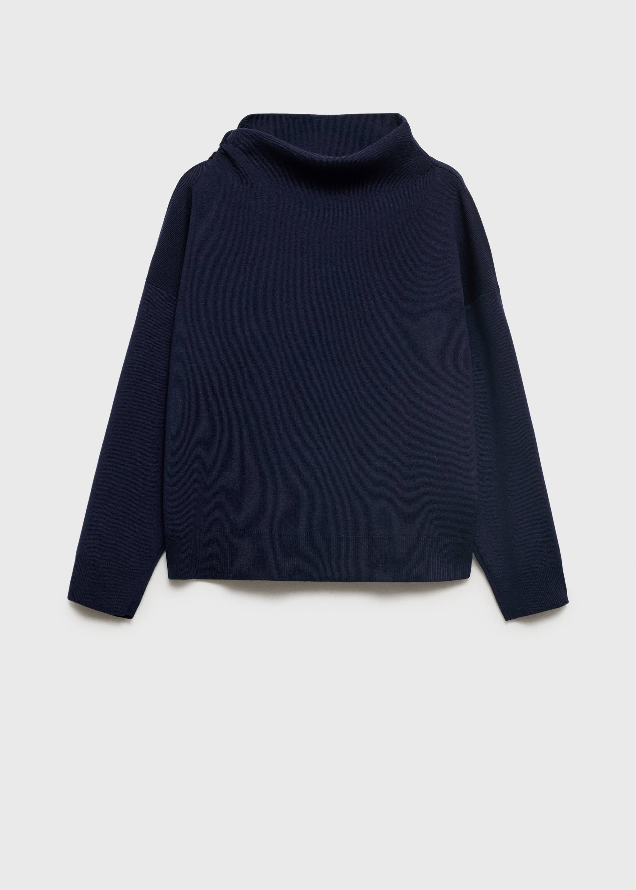 Rynkad tröja med polokrage - Artikel utan modell