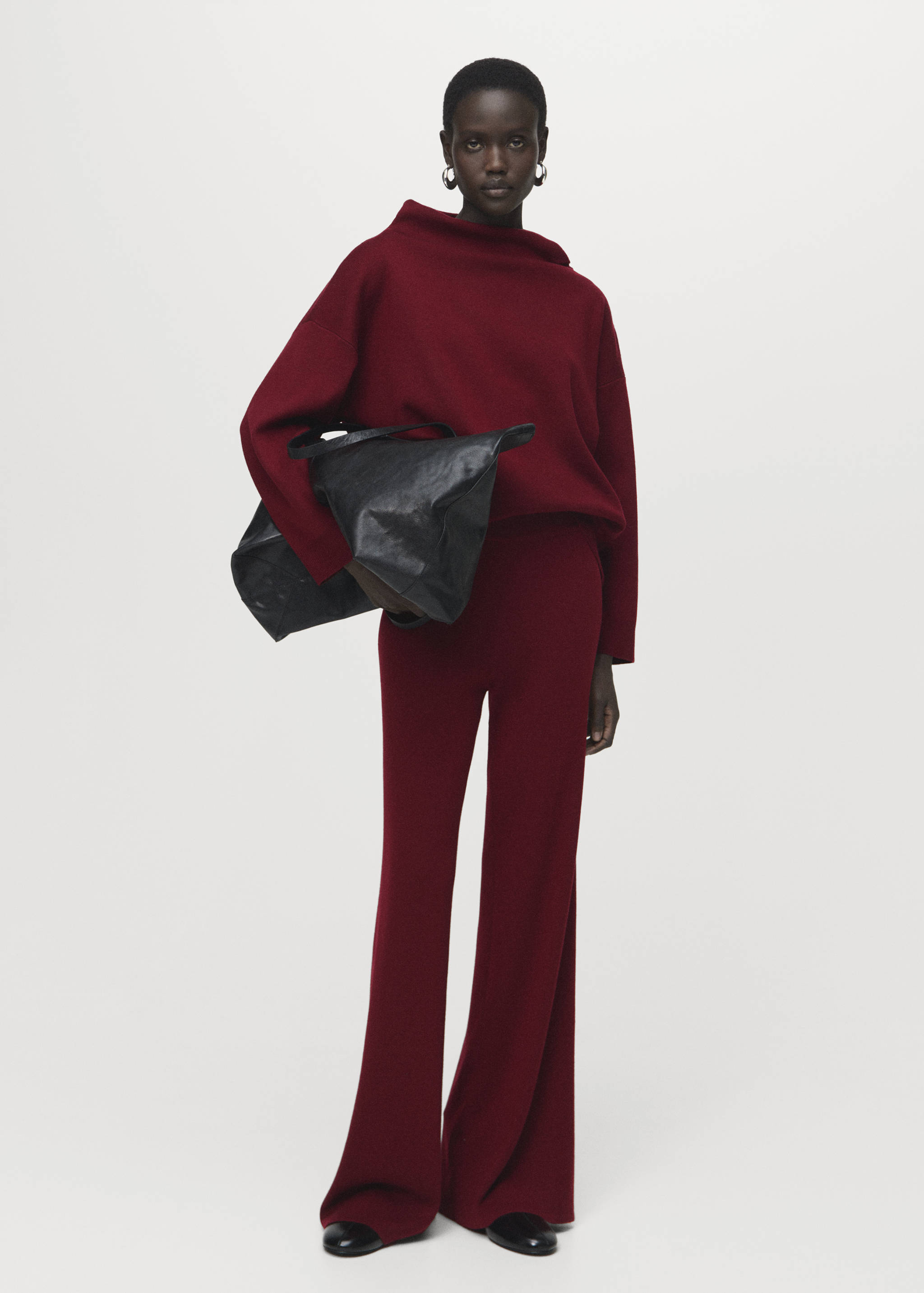 Rynkad tröja med polokrage - Allmän bild