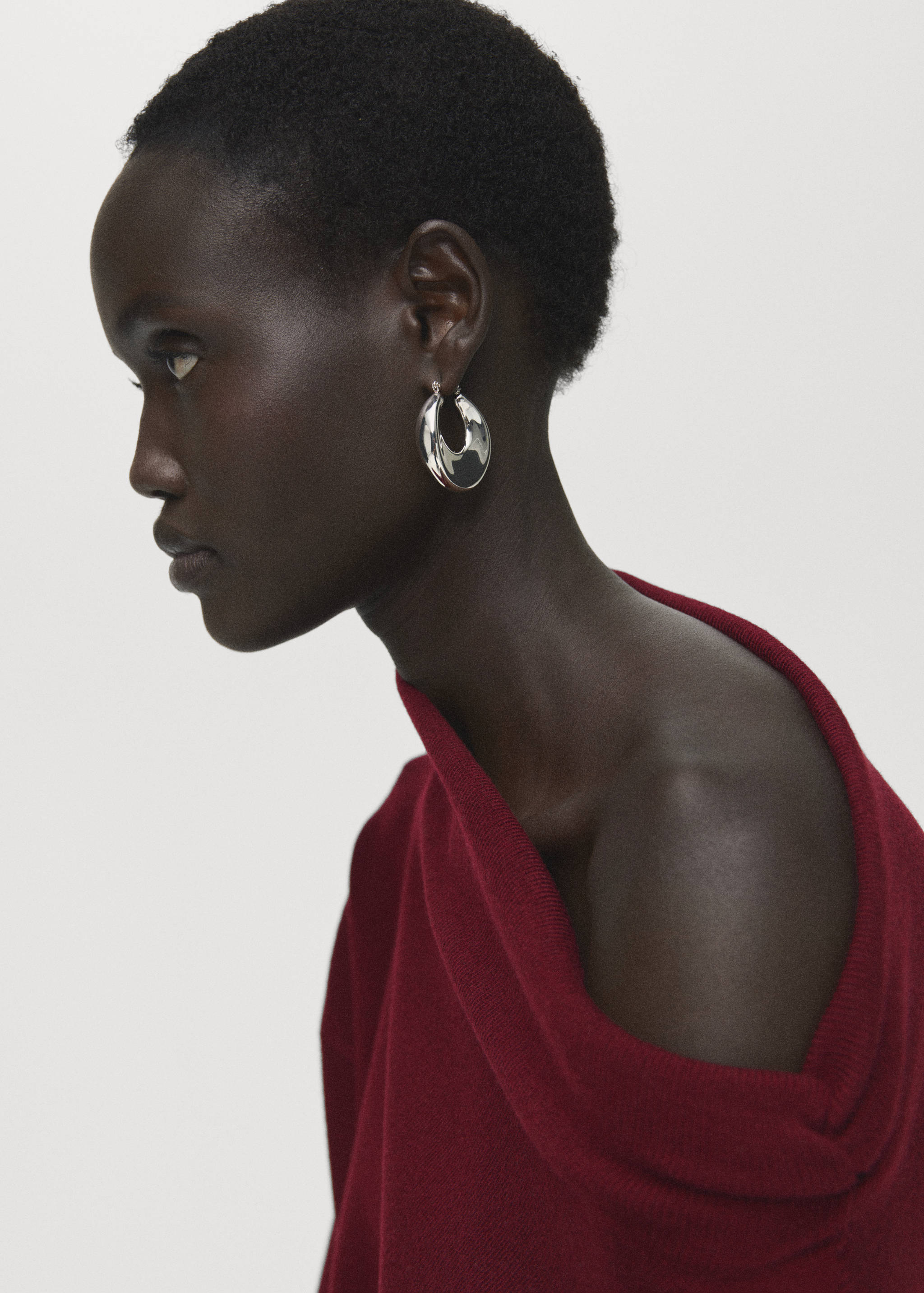 Rynkad tröja med polokrage - Bild av mittparti