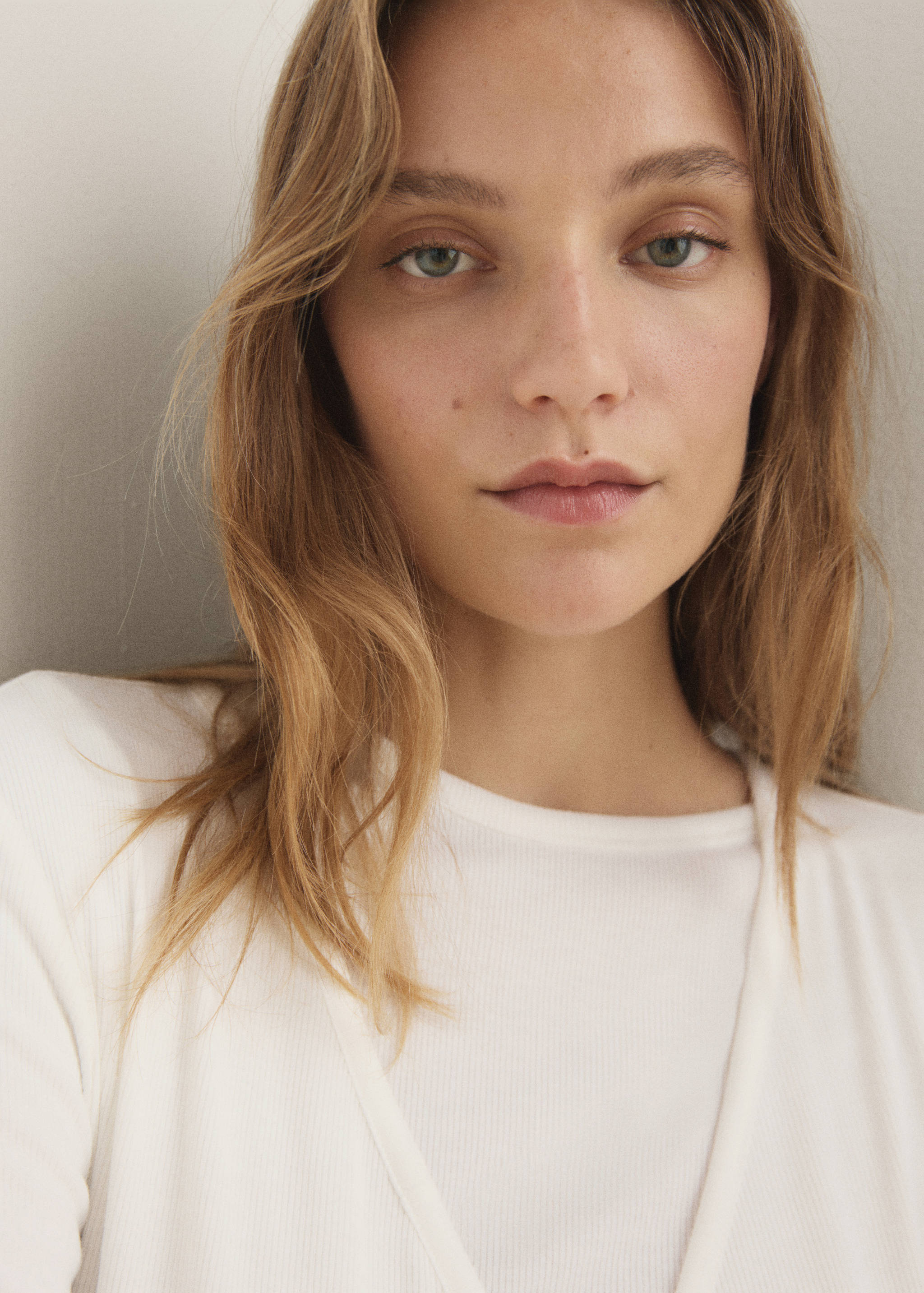 Кардиган в рубчик с завязками - Деталь изделия 1