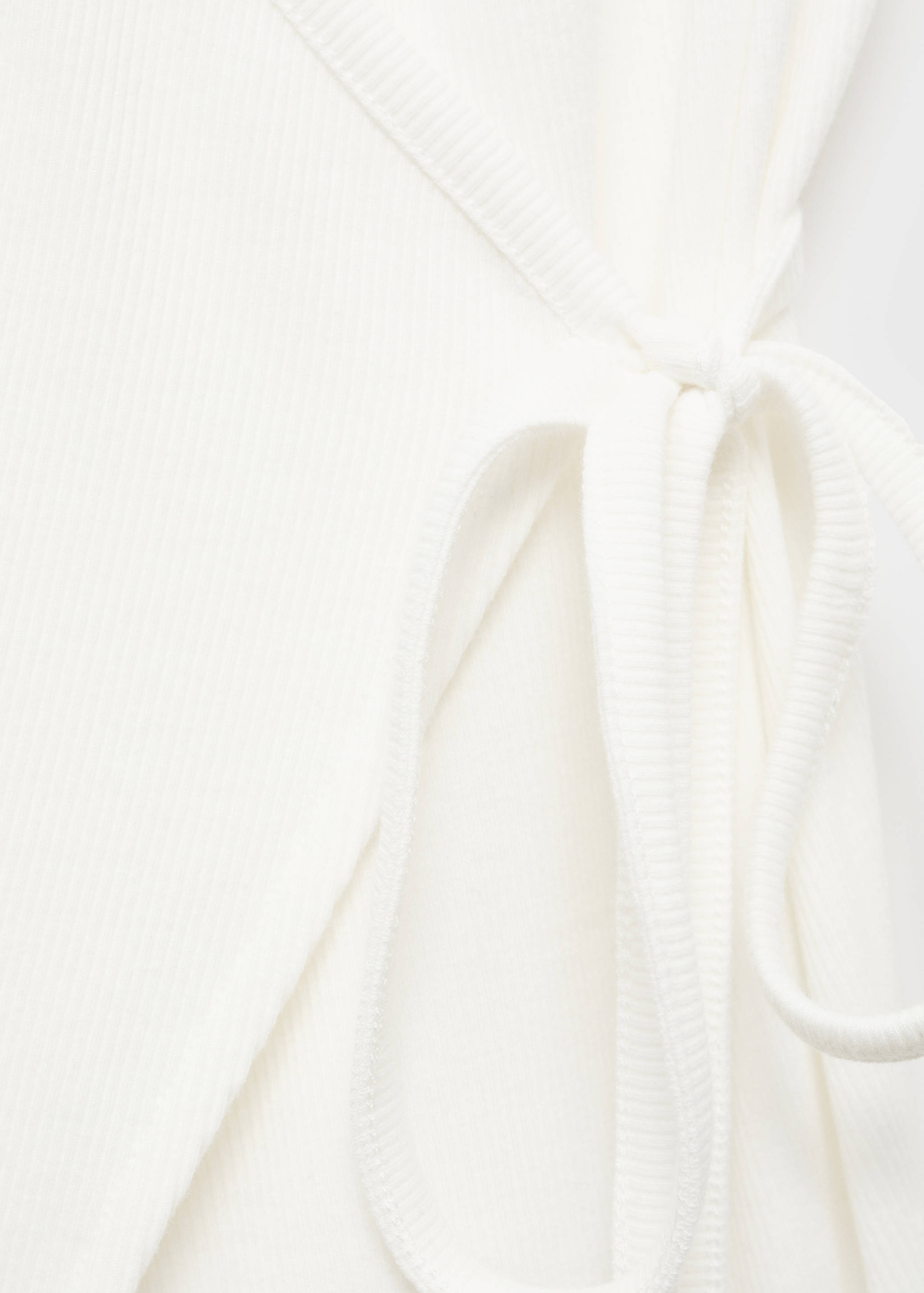 Кардиган в рубчик с завязками - Деталь изделия 8