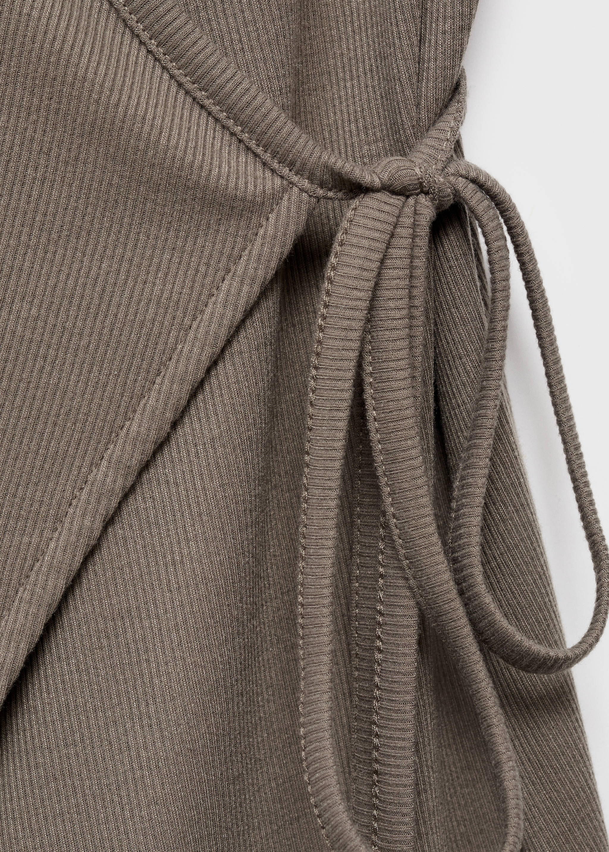 Кардиган в рубчик с завязками - Деталь изделия 8