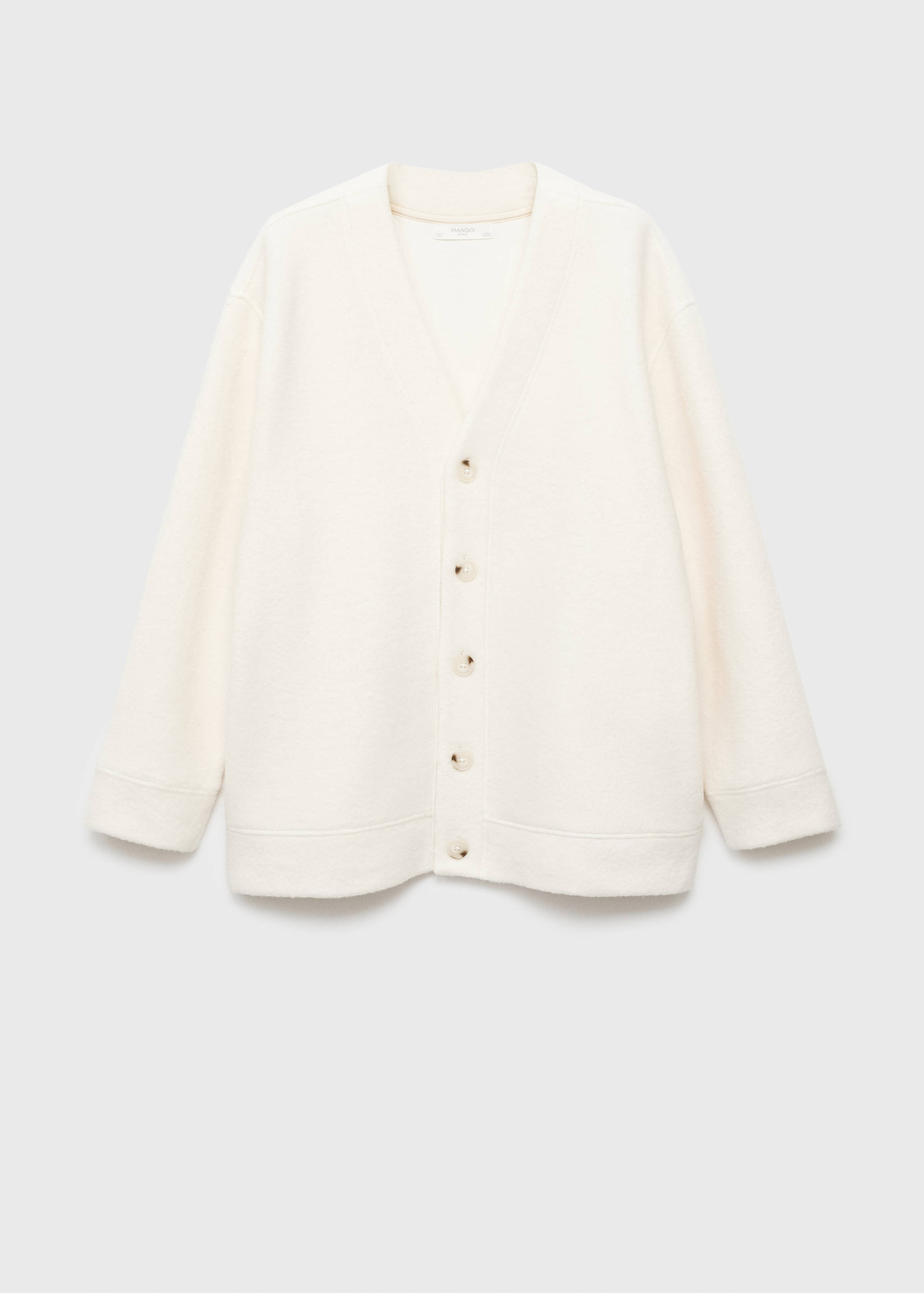 Cotton and wool cardigan with button fasteners - Article without model