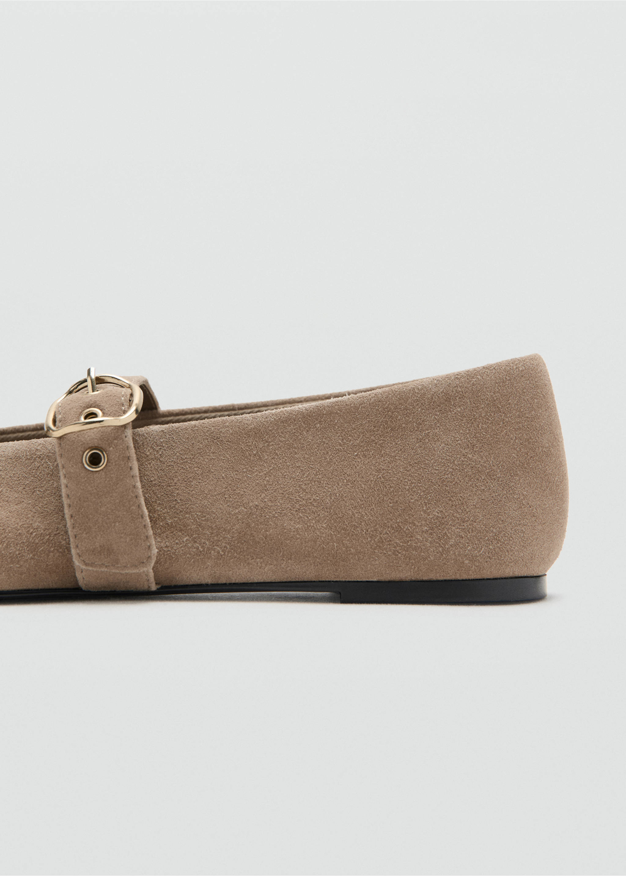 Ballerines cuir daim - Détail de l'article 1, Sable. Ref: 17024118-00.