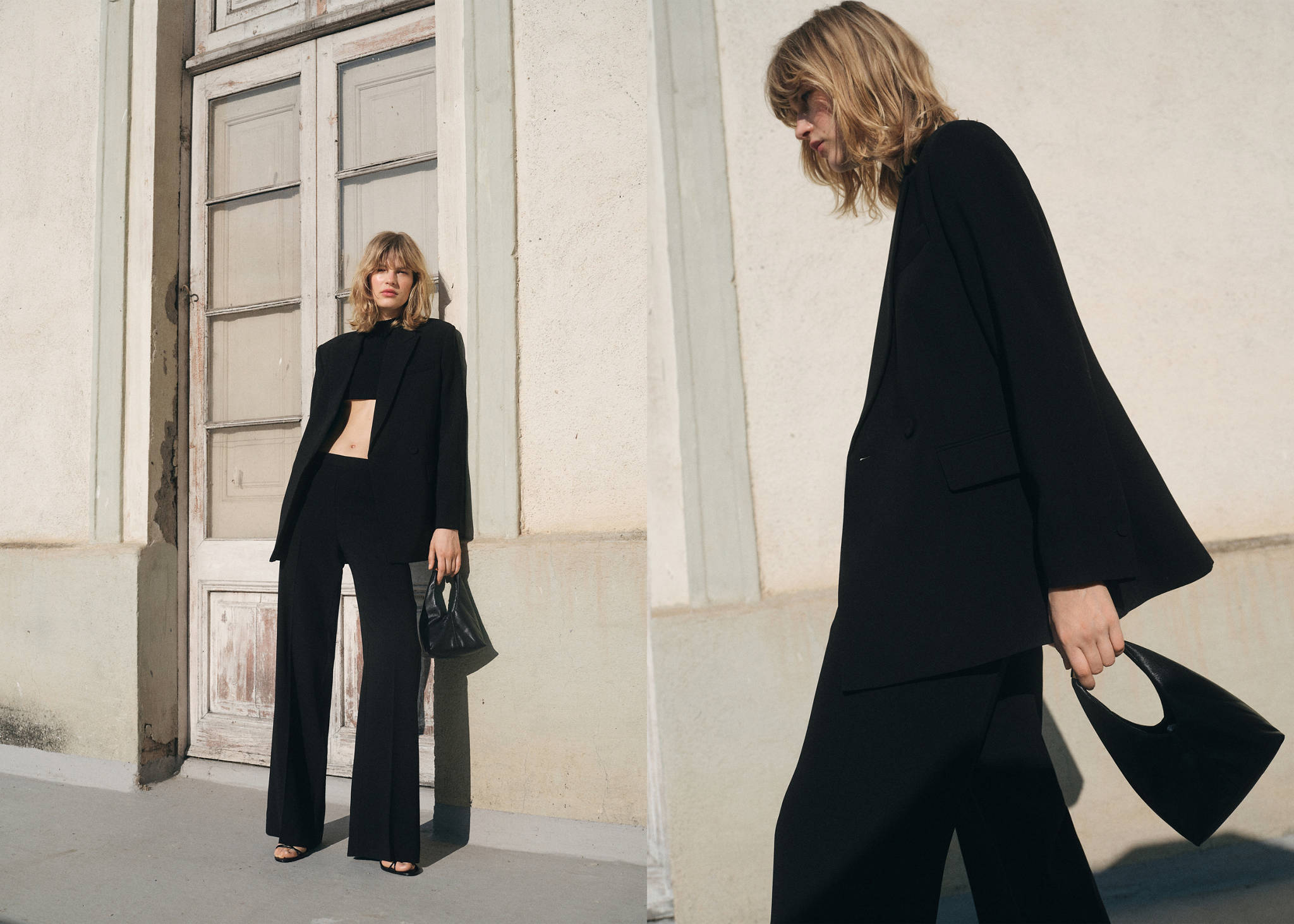 Pantalon de costume droit taille normale - Plan panoramique