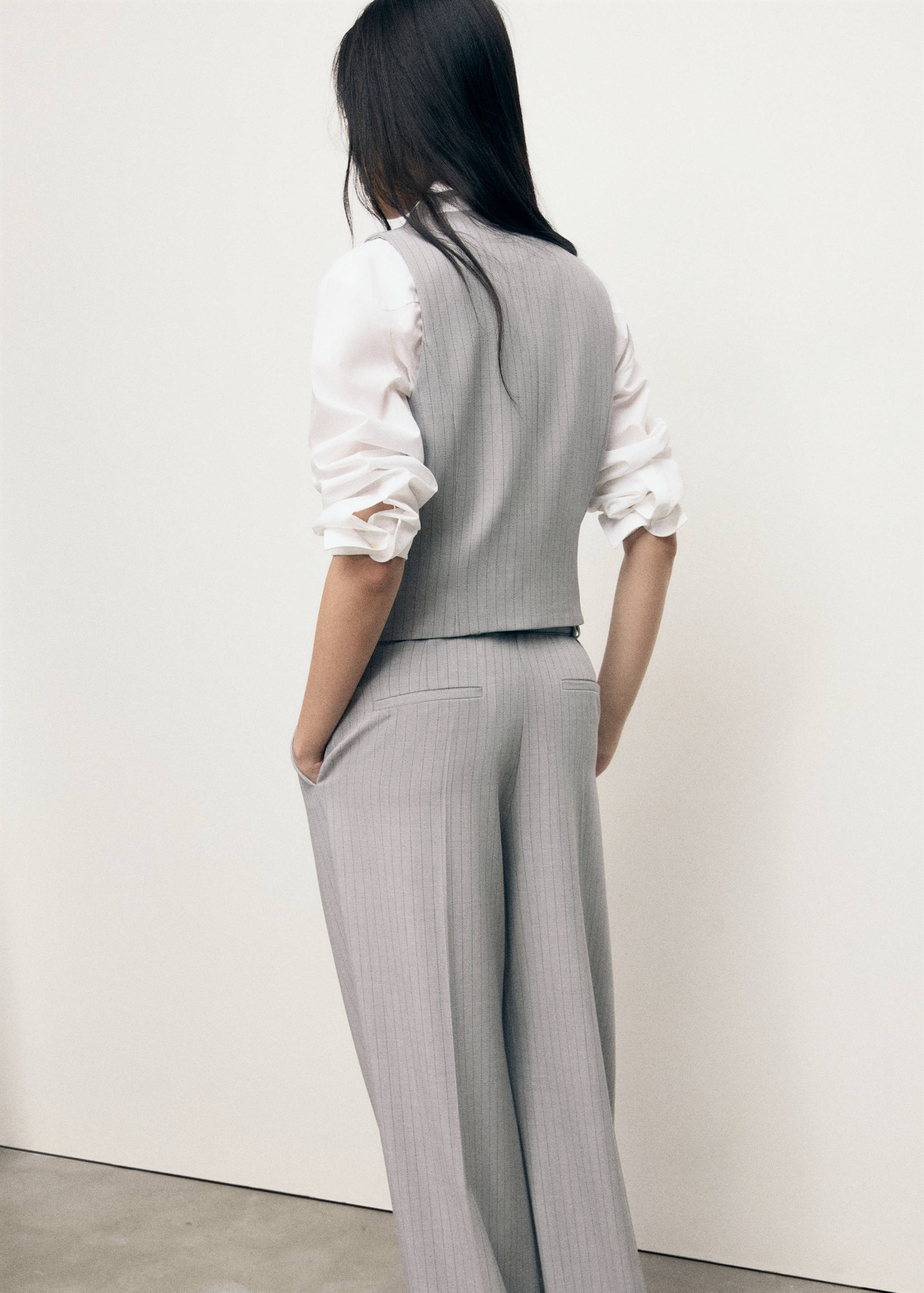 Pinstriped suit vest - Reverse of the article