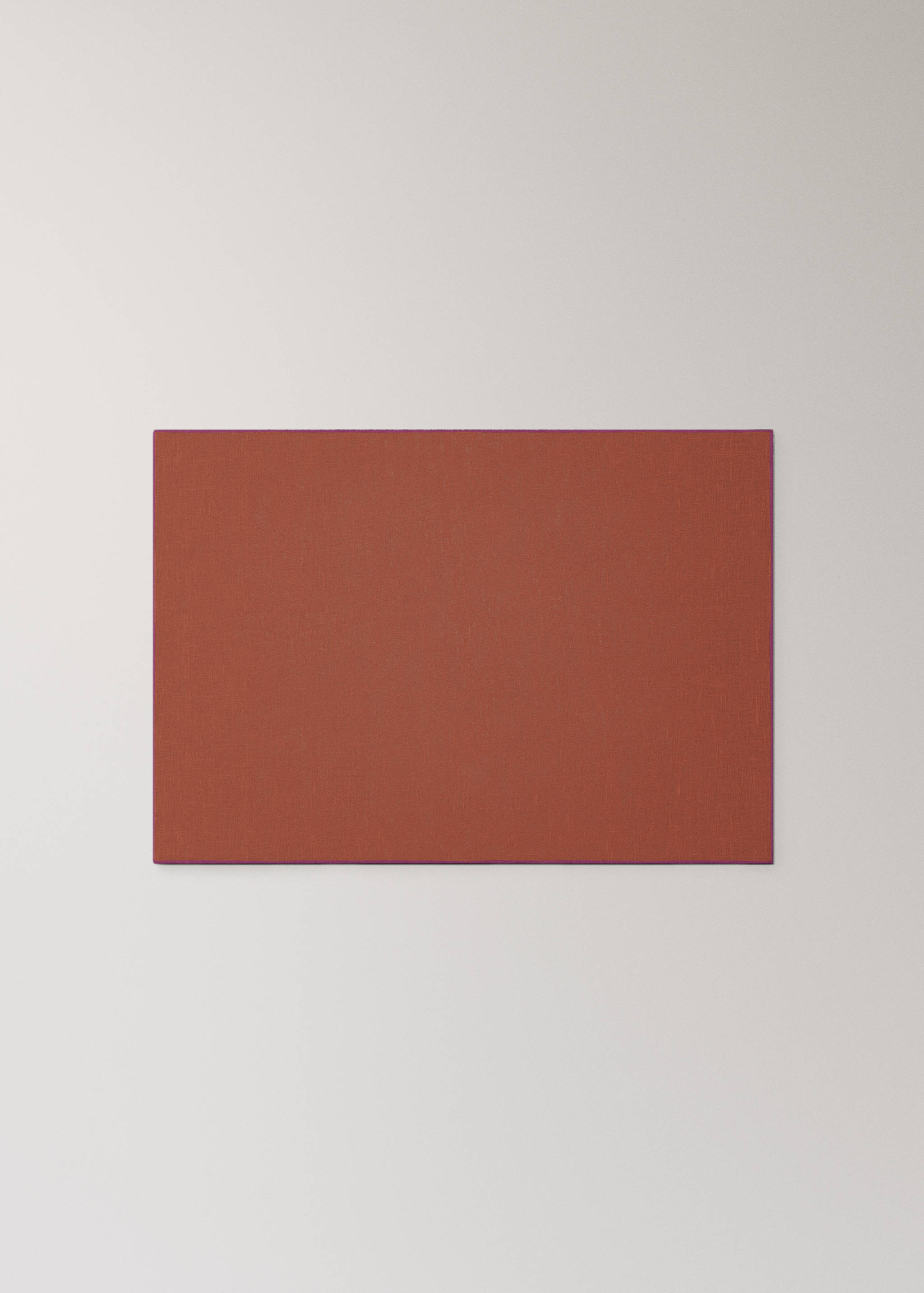 100% resin-coated linen placemat with contrasting overlock stitching - Article without model